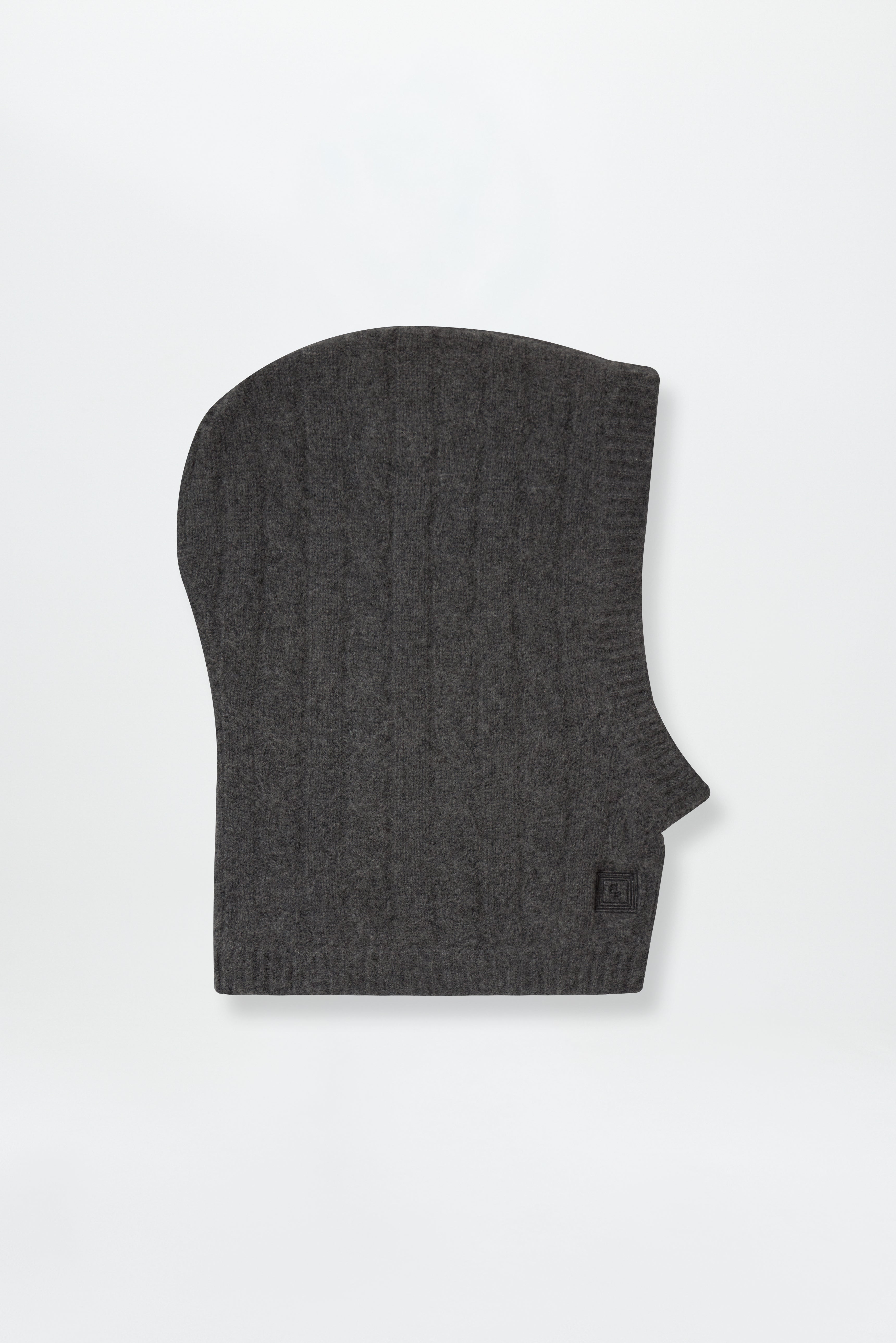 Cashmere Cable Hood Graphite