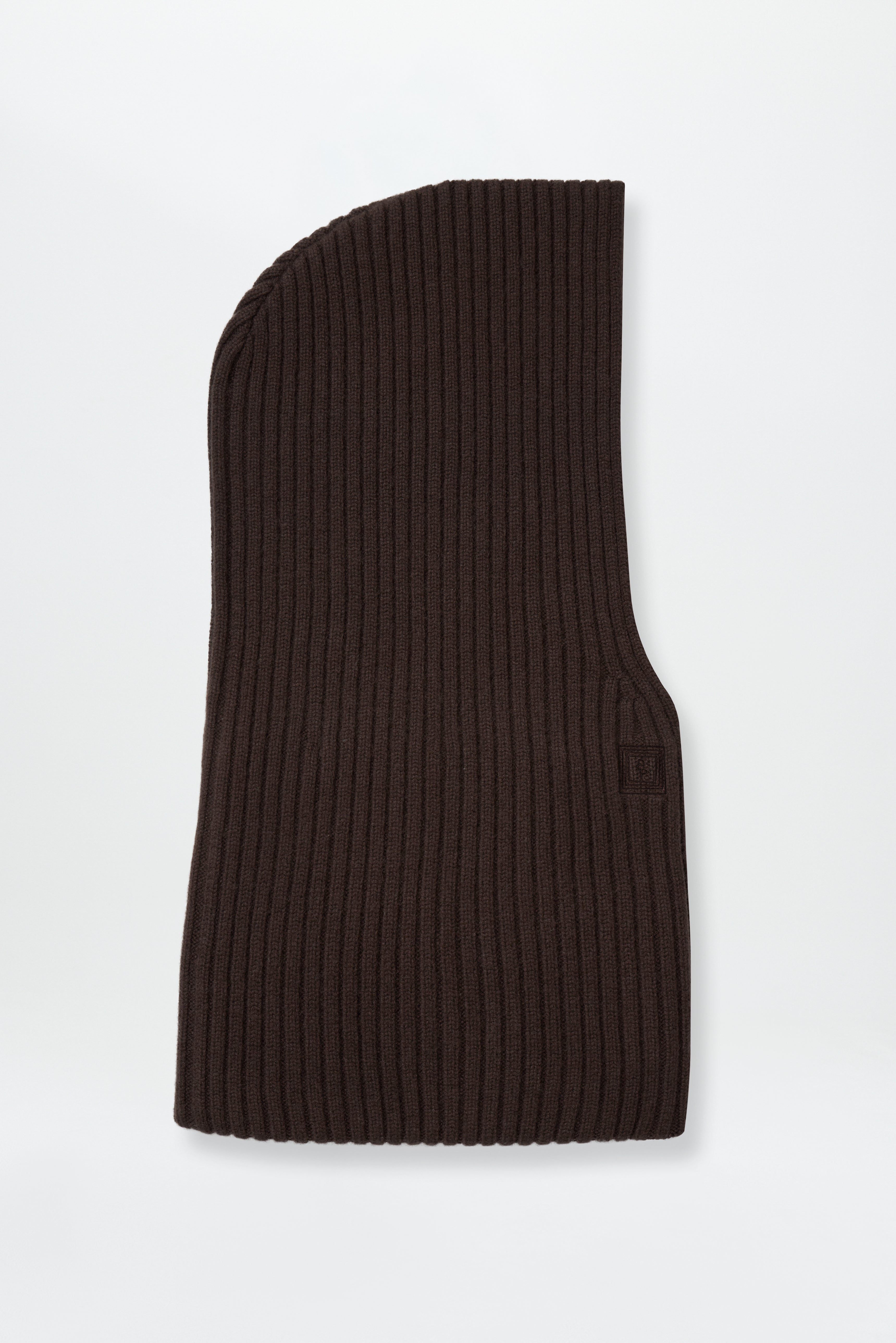 Cashmere Rib Hood Chocolate
