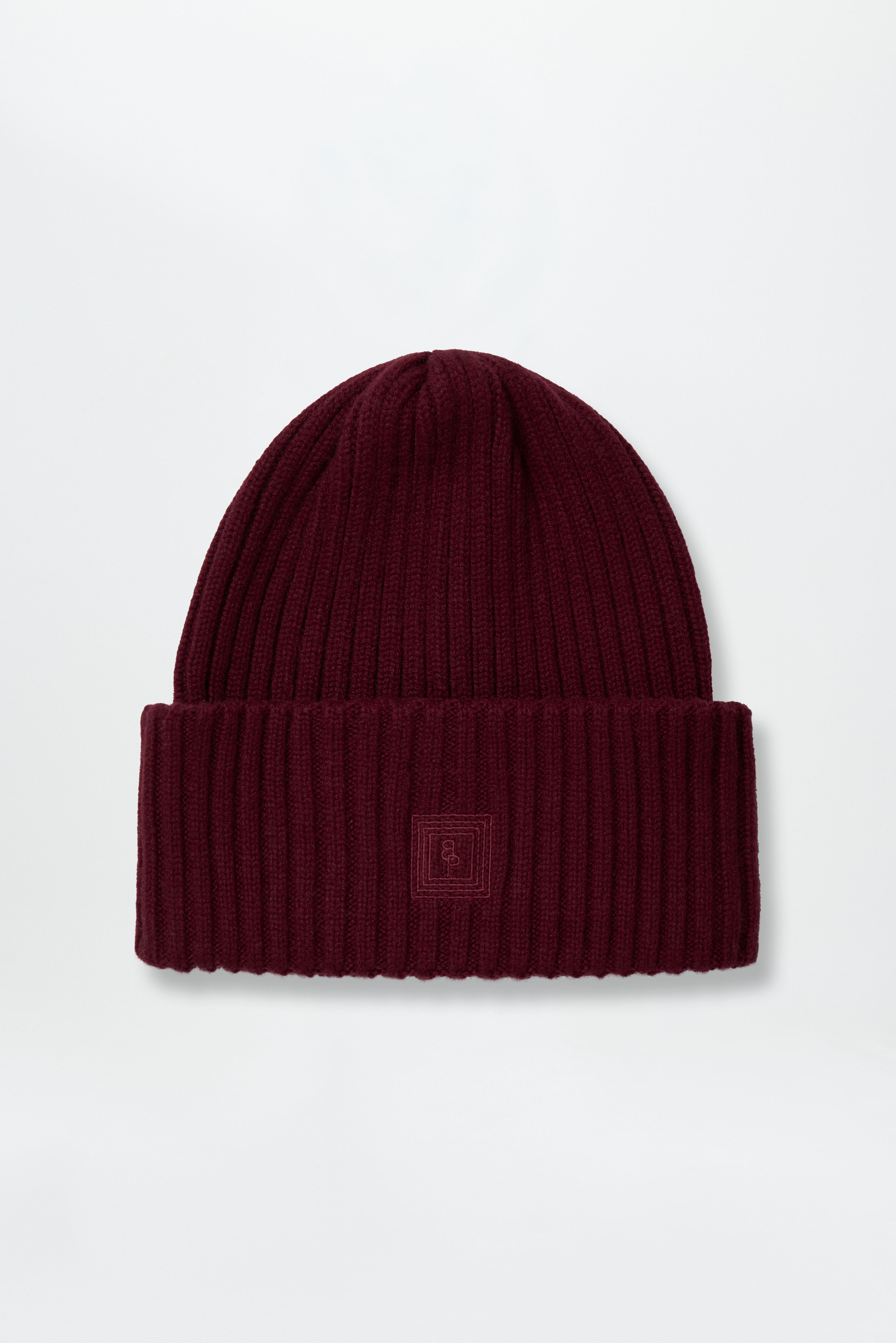 Cashmere Rib Beanie Burgundy