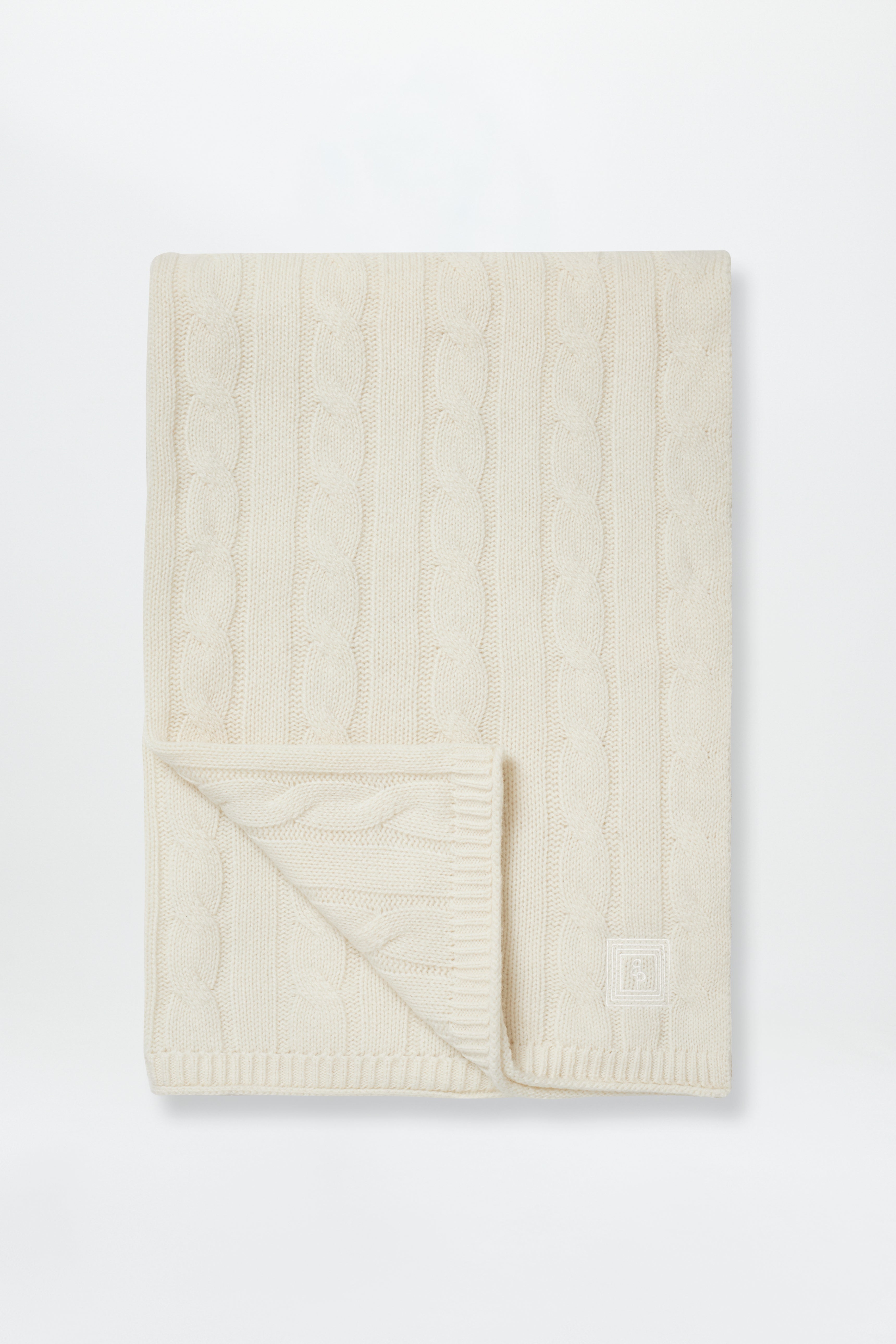 Cashmere Cable Scarf Off-White
