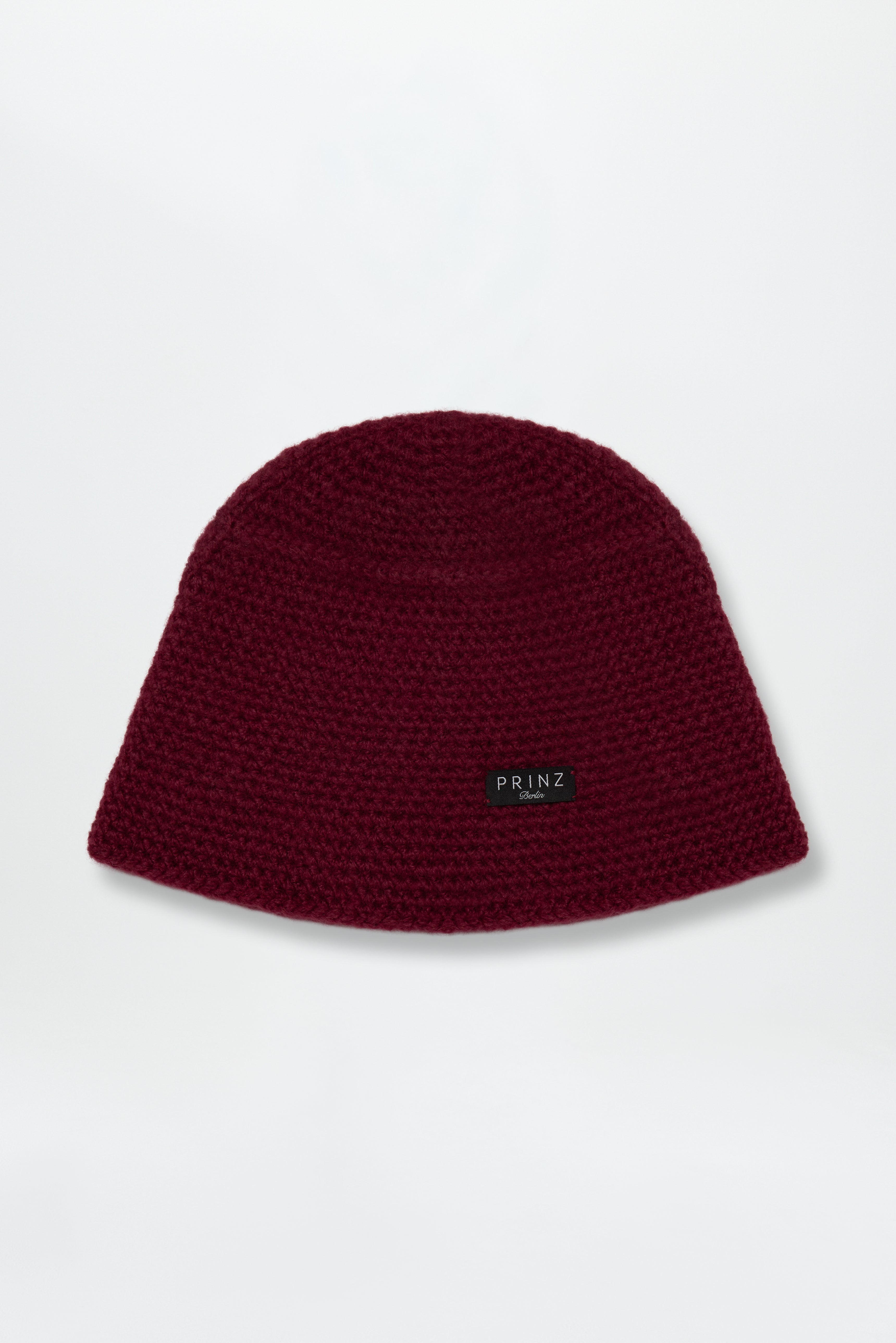 Cashmere Handmade Bucket Hat Burgundy