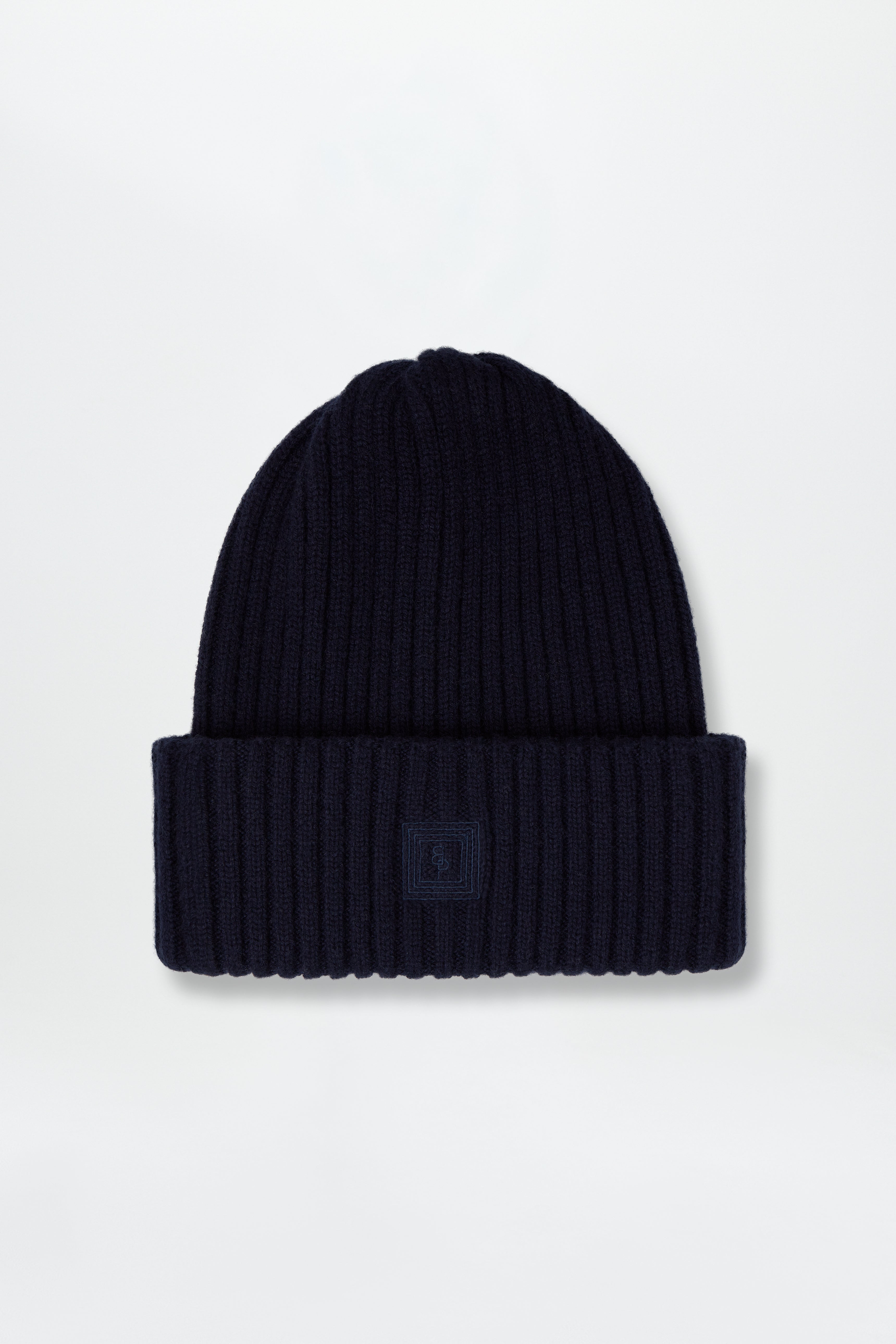 Cashmere Rib Beanie Dark Blue