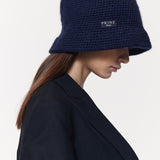 Cashmere Bucket Hat in Dark Blue