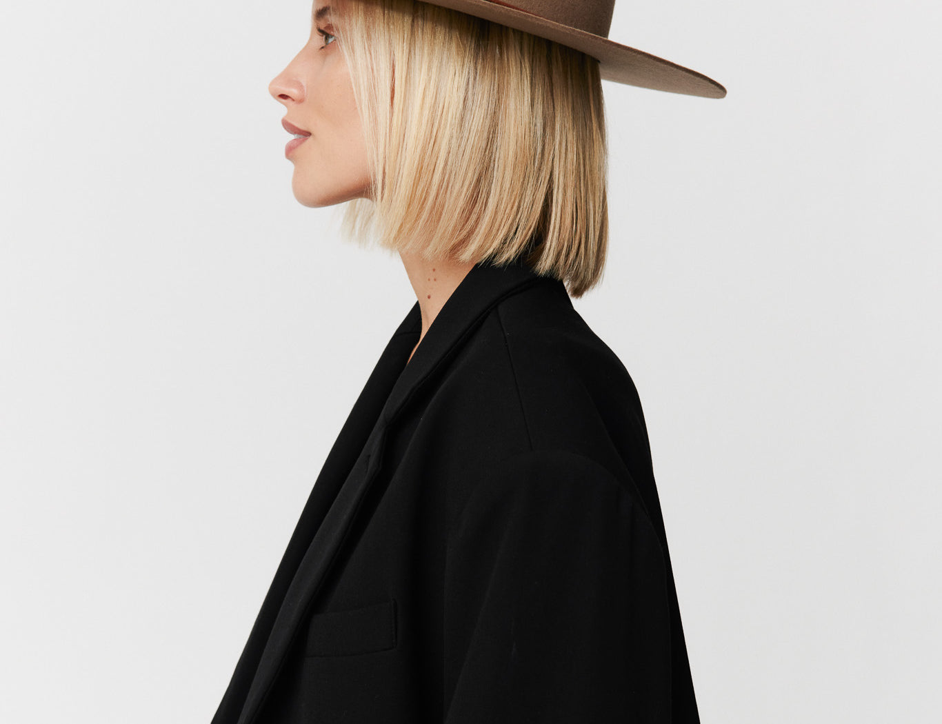 Fedora Hut Damen aus Merino Wolle Hazelnut Prinz Berlin Lookbook
