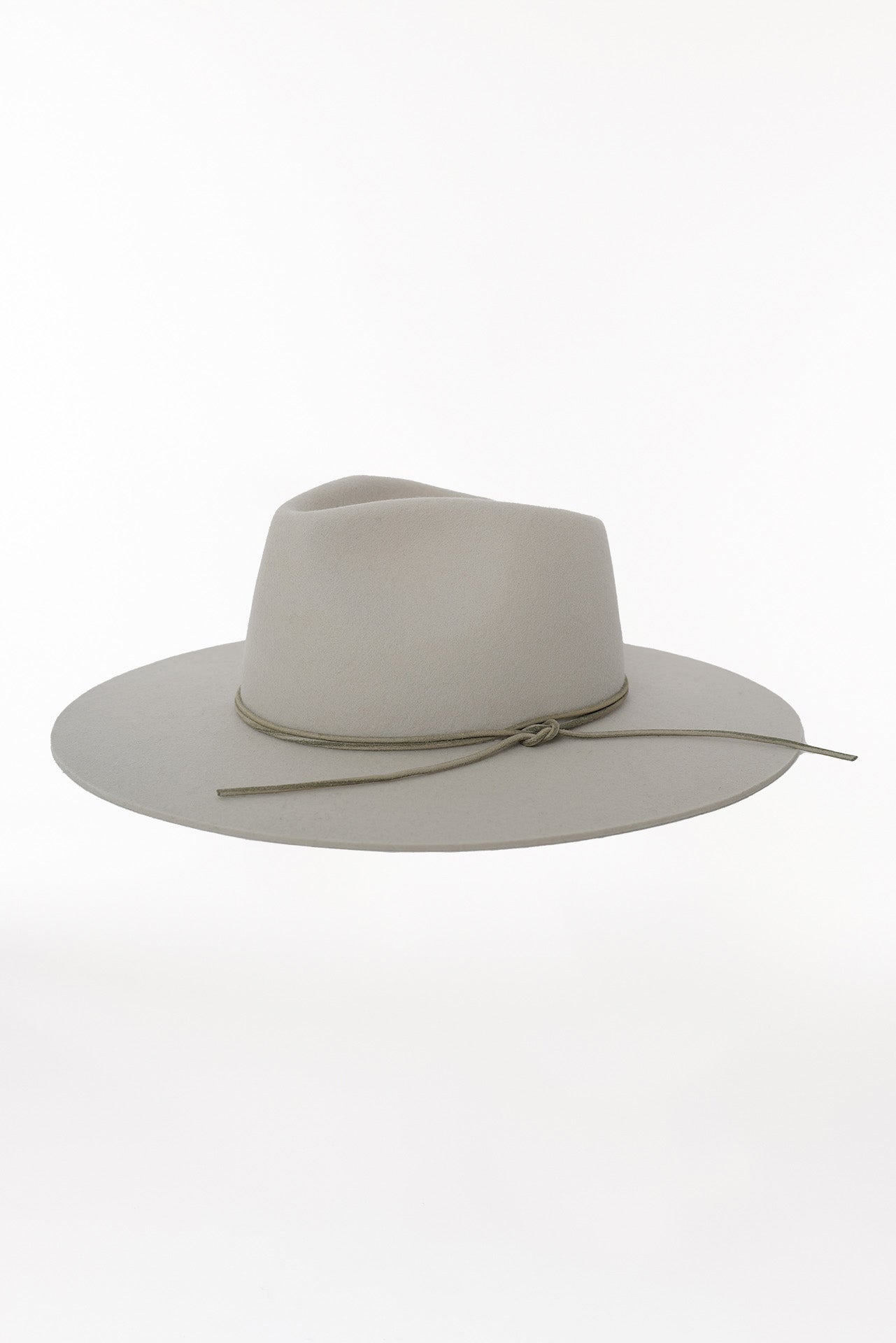 Merino Fedora Hut Classic Brim Light Grey