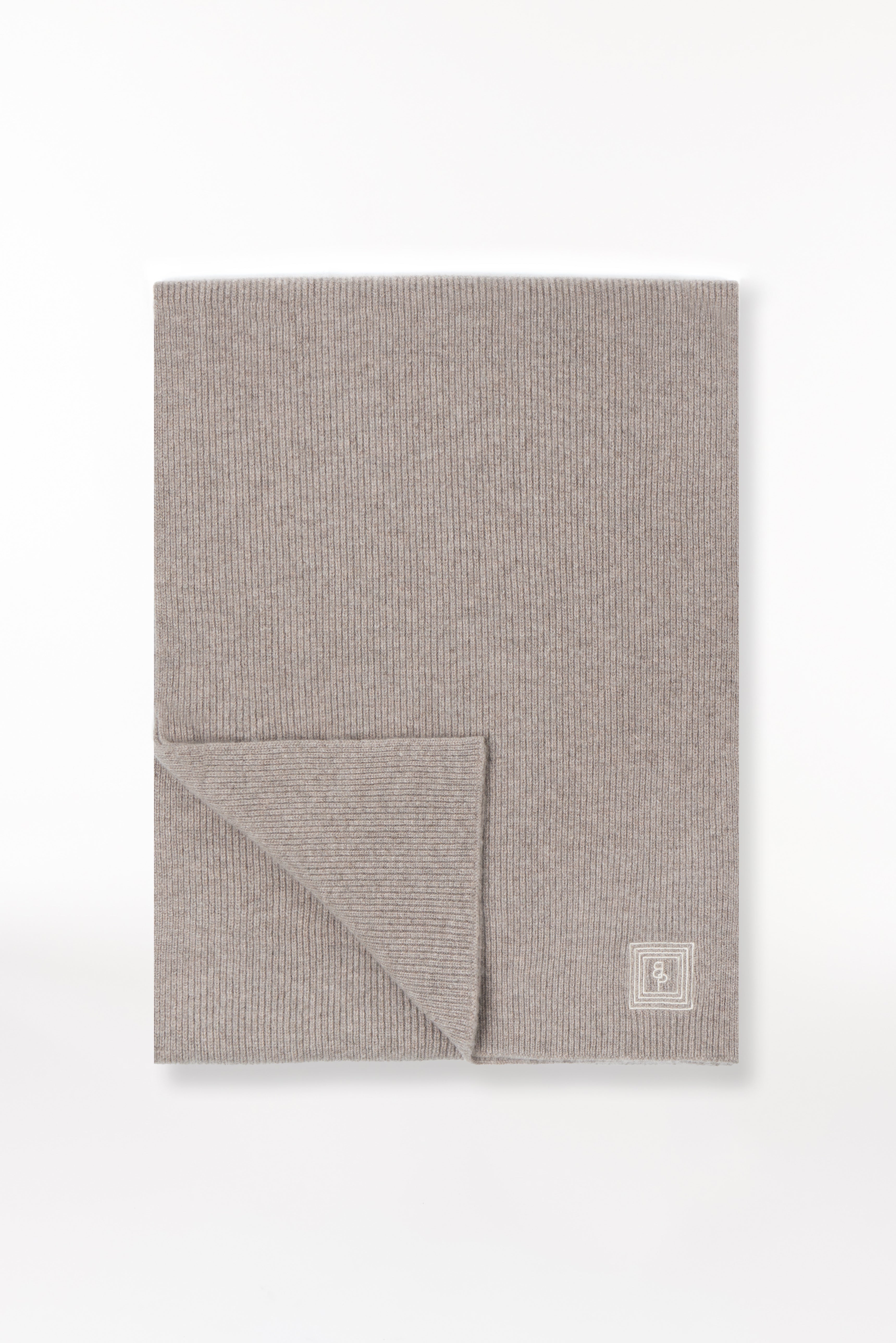 Kaschmir Schal Classic Knit Beige