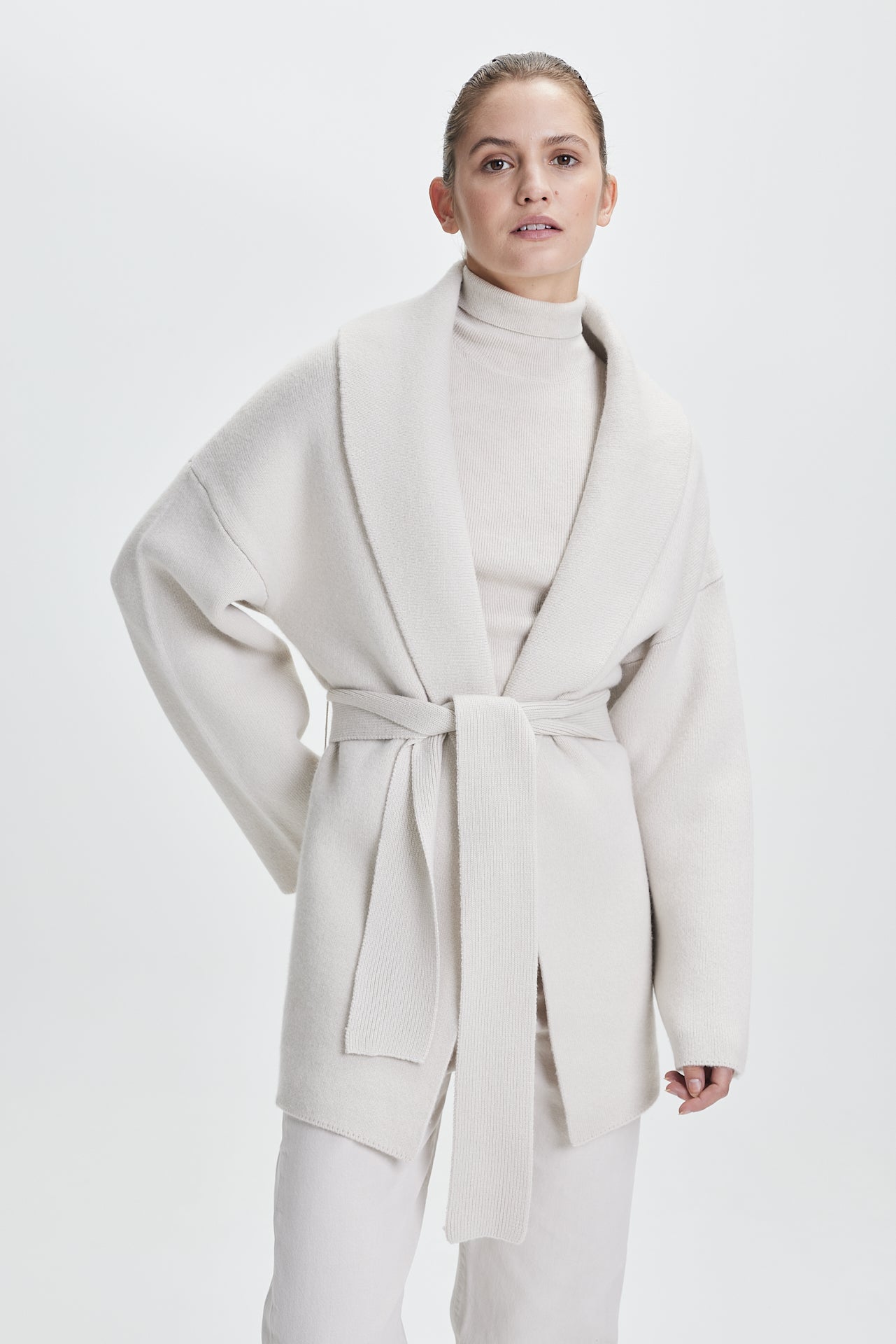 Chunky Belt Cardigan Vanilla