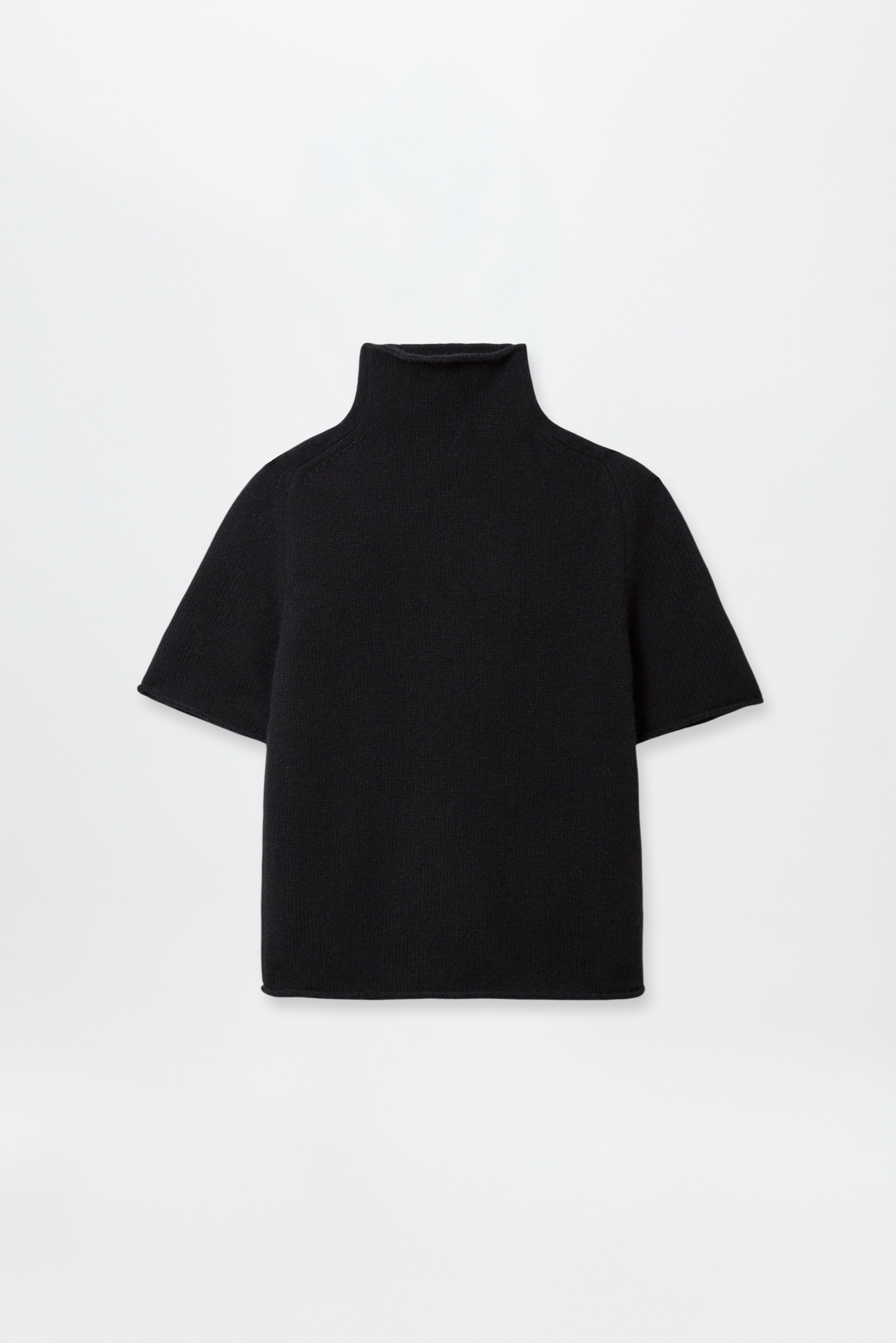 Chunky Turtleneck T-Shirt Black