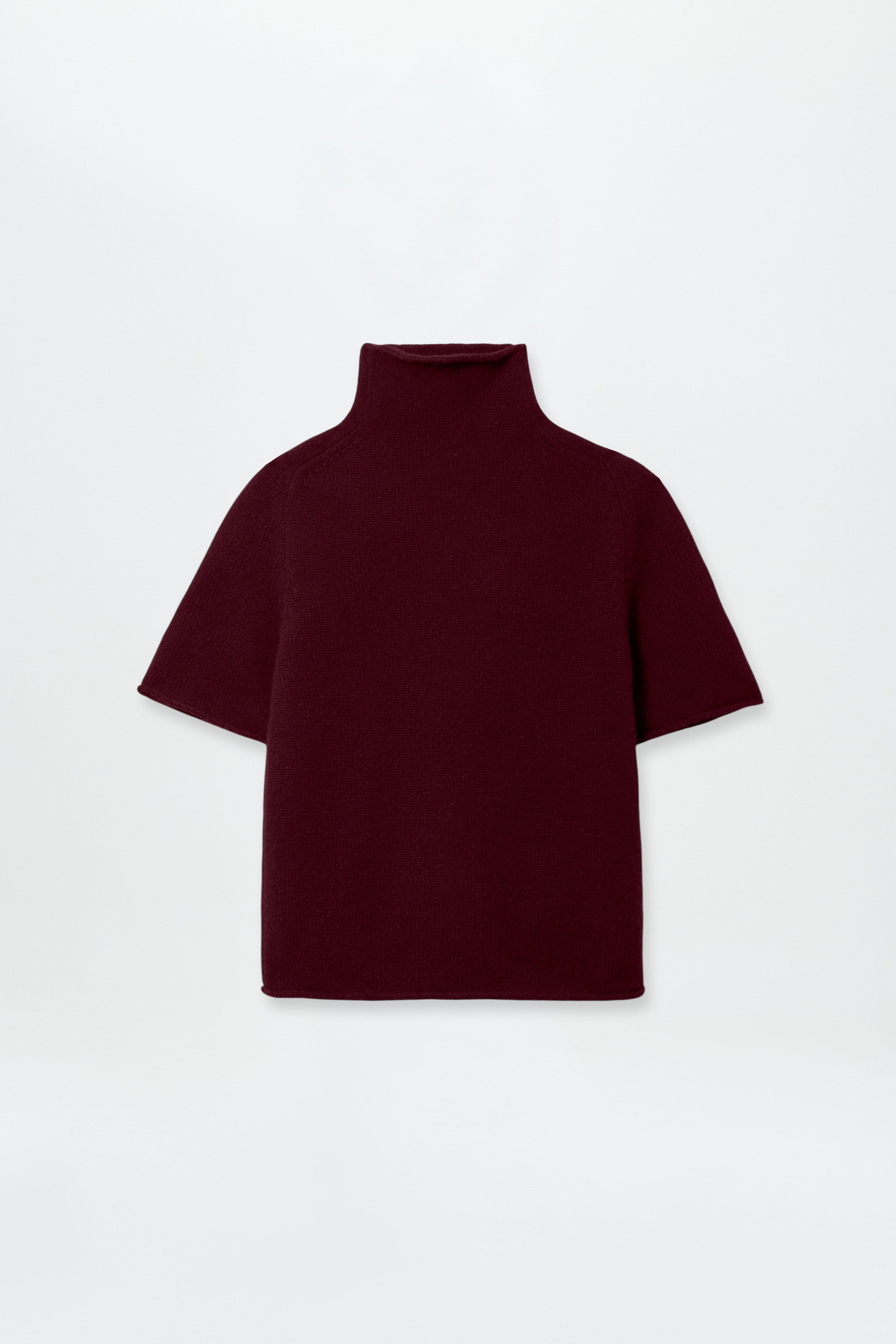 Chunky Turtleneck T-Shirt Burgundy