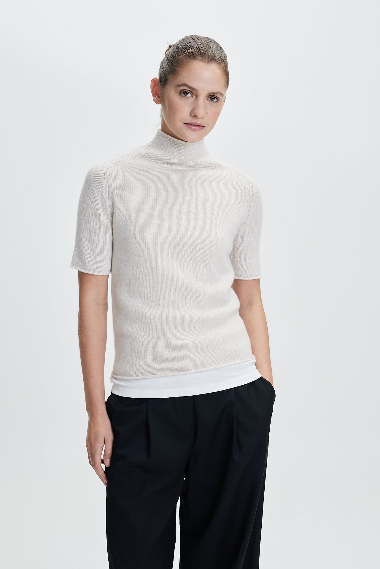 Chunky Turtleneck T-Shirt Vanilla