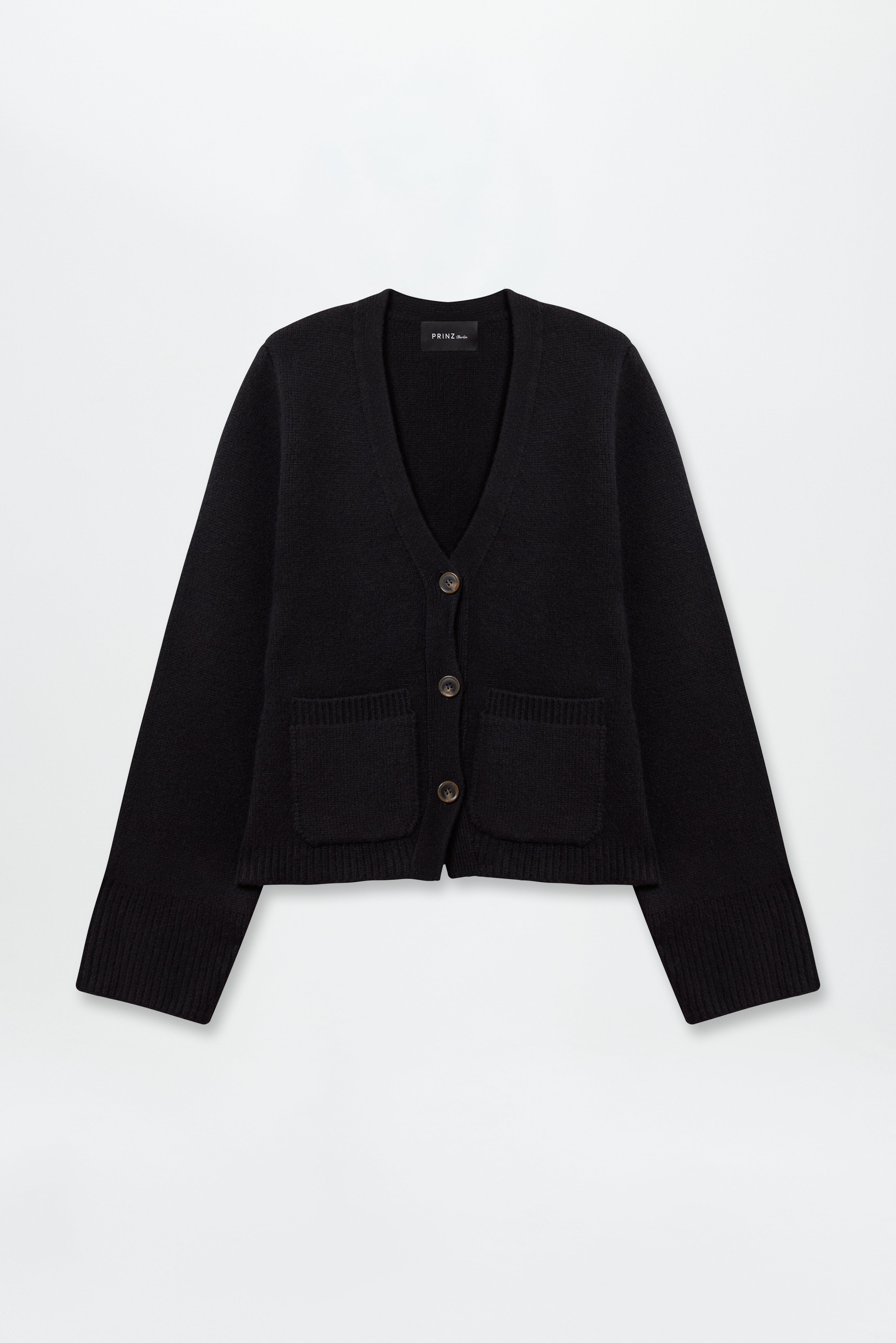 Chunky V-Neck Cardigan Black