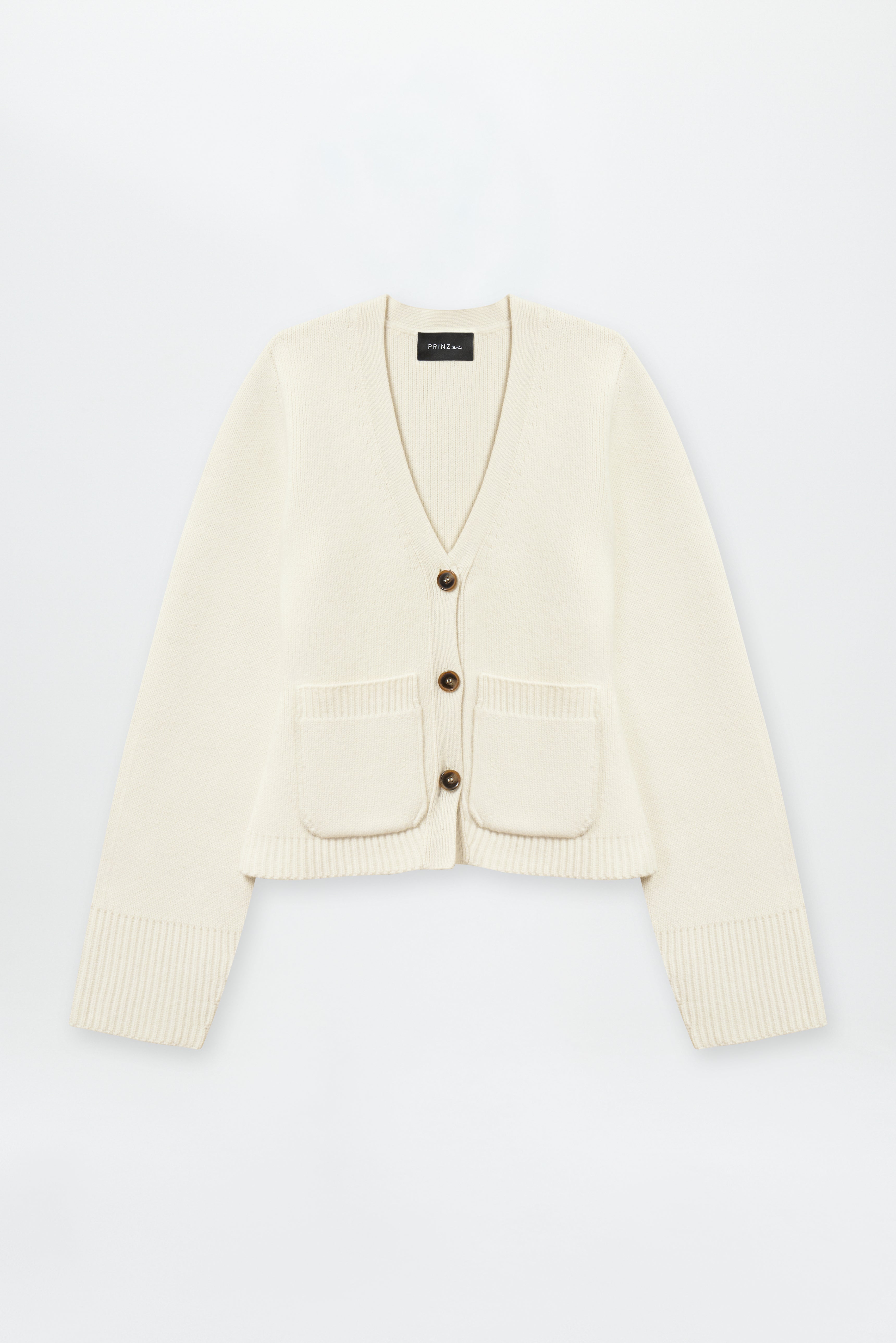 Chunky V-Neck Cardigan Off-White