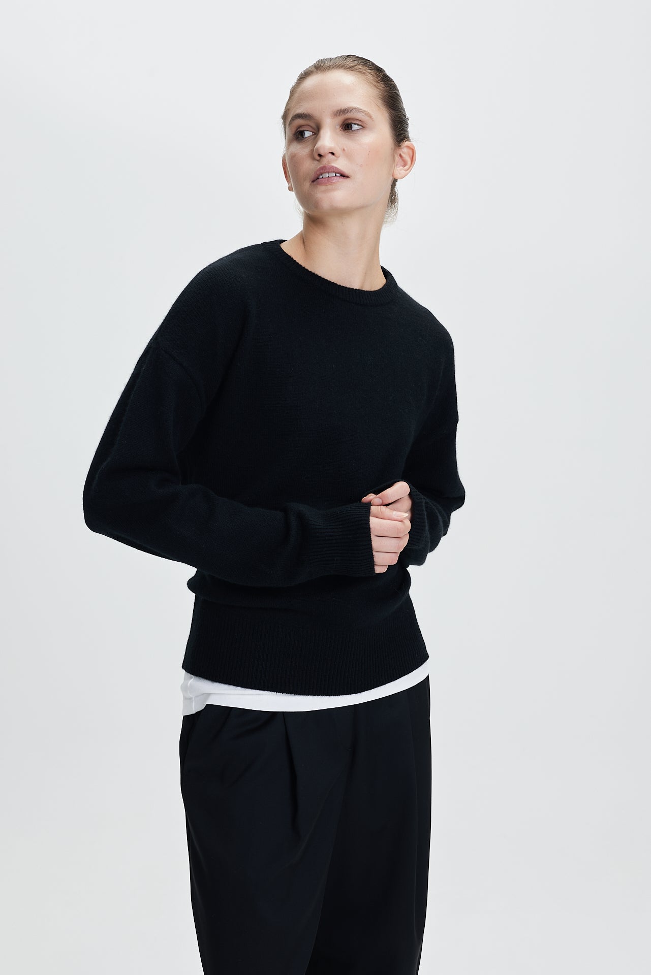 Fine Crewneck Sweater Black