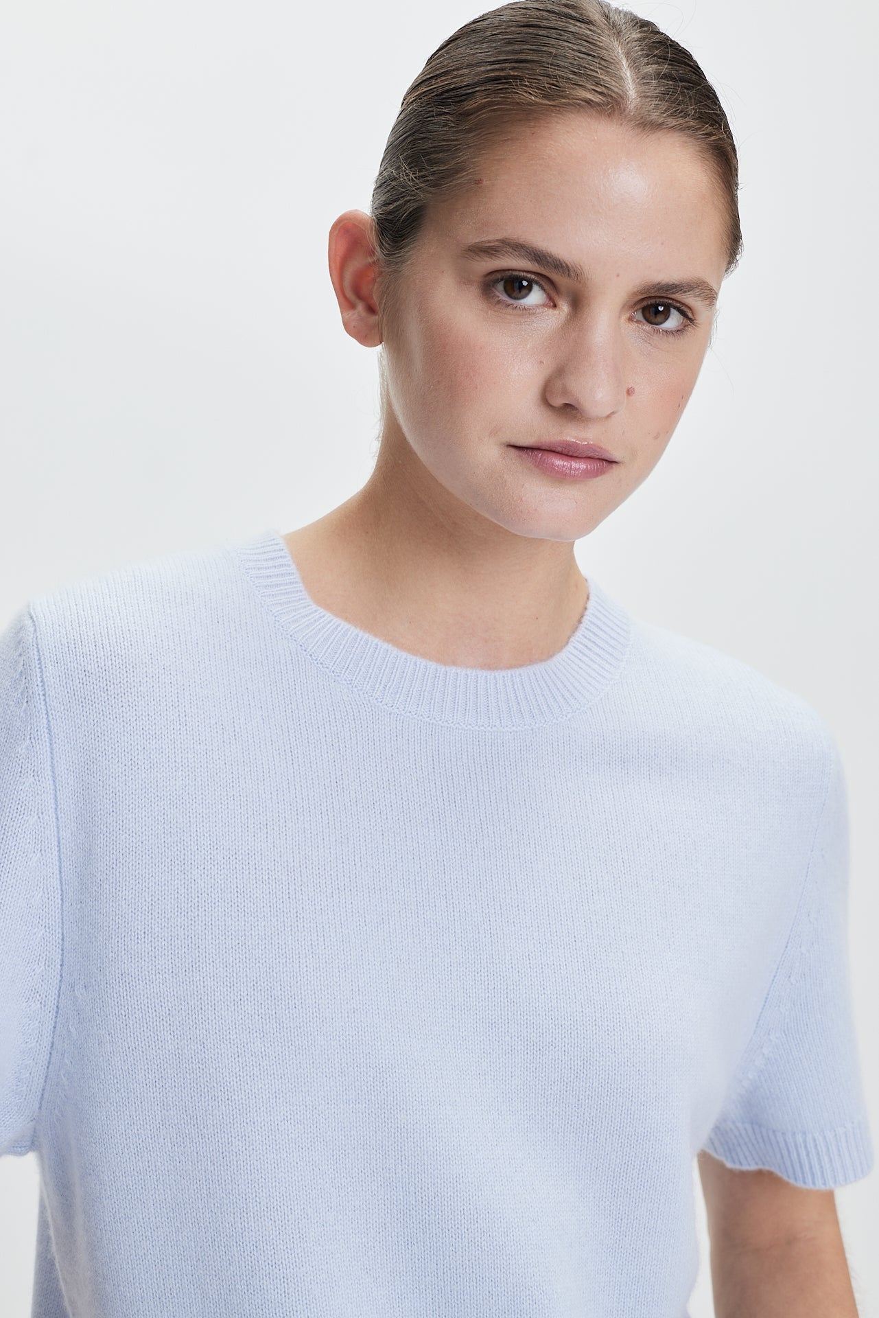 Fine Oversized T-Shirt Powder Blue