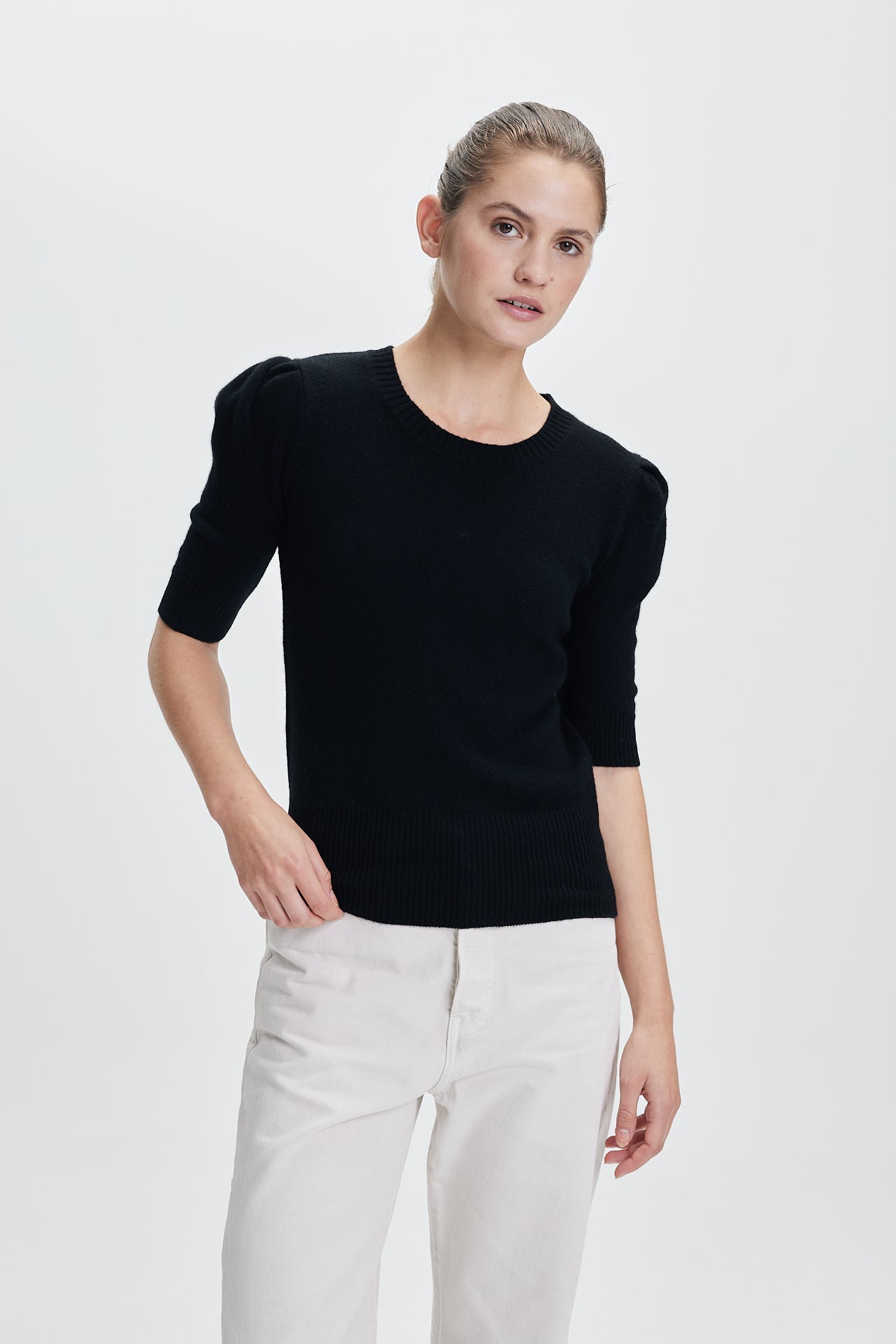 Fine Puffy T-Shirt Black