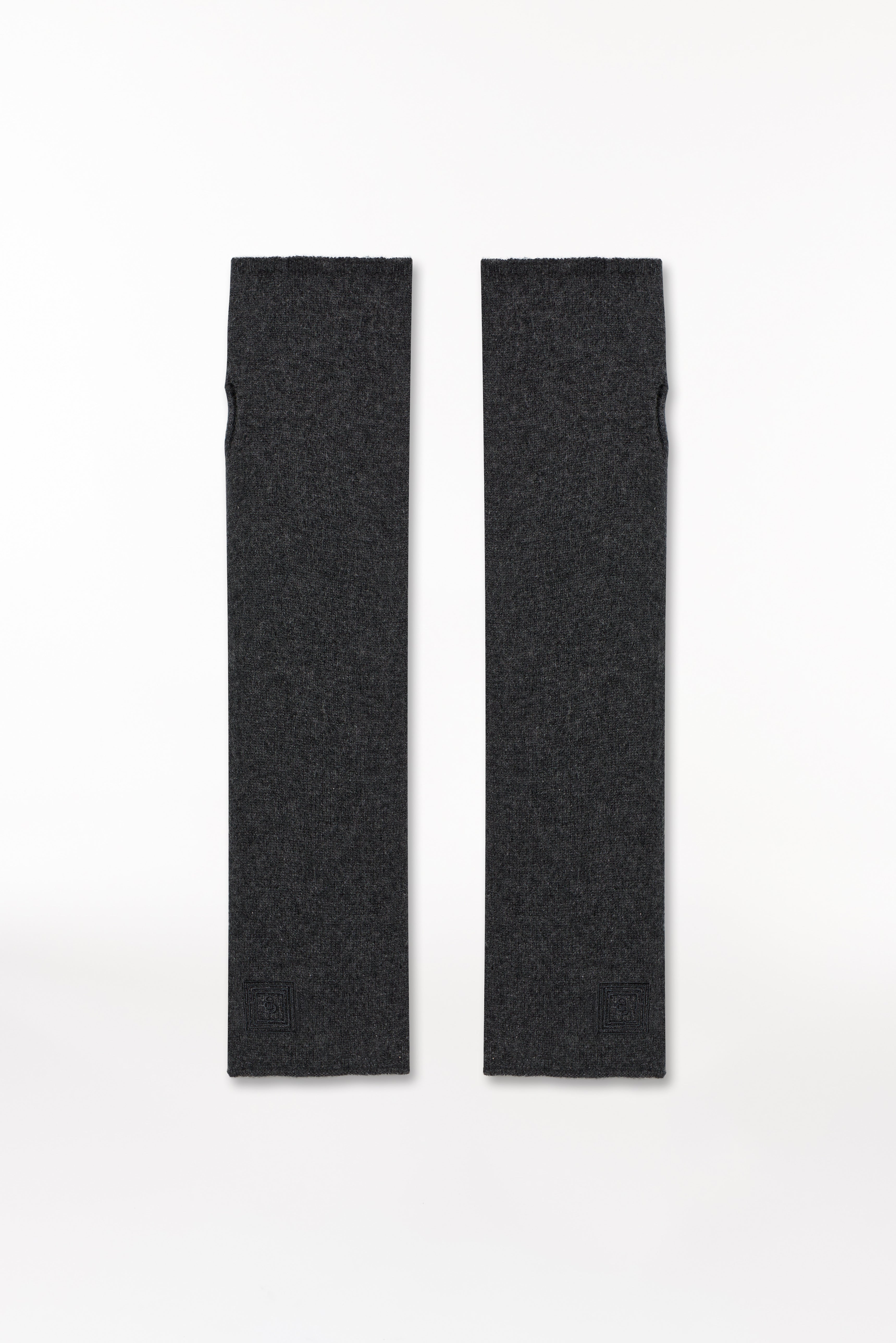 Kaschmir Arm Warmers Fine Knit Graphit
