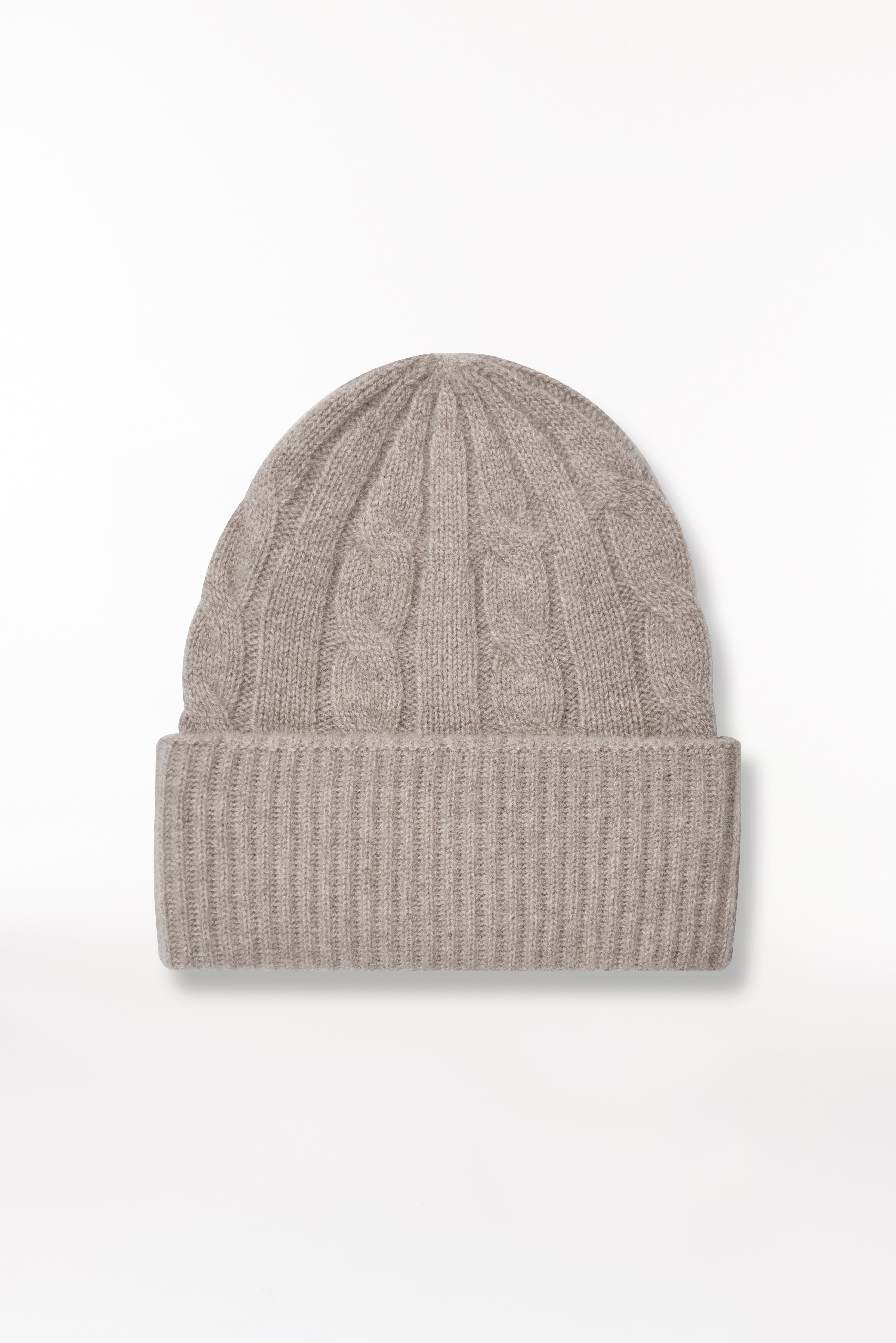 Kaschmir Beanie Cable Knit Taupe