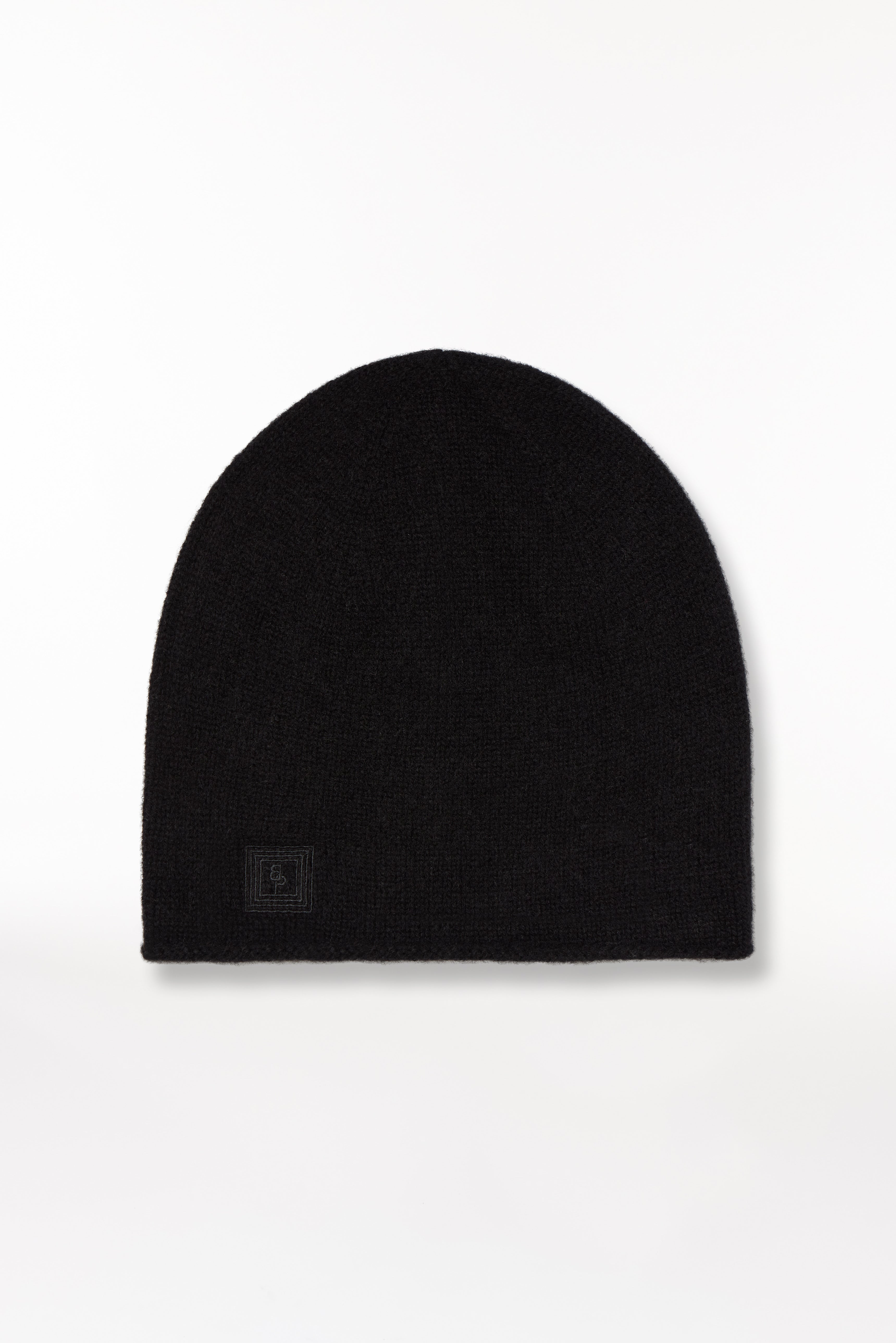 Kaschmir Beanie Fine Knit Schwarz