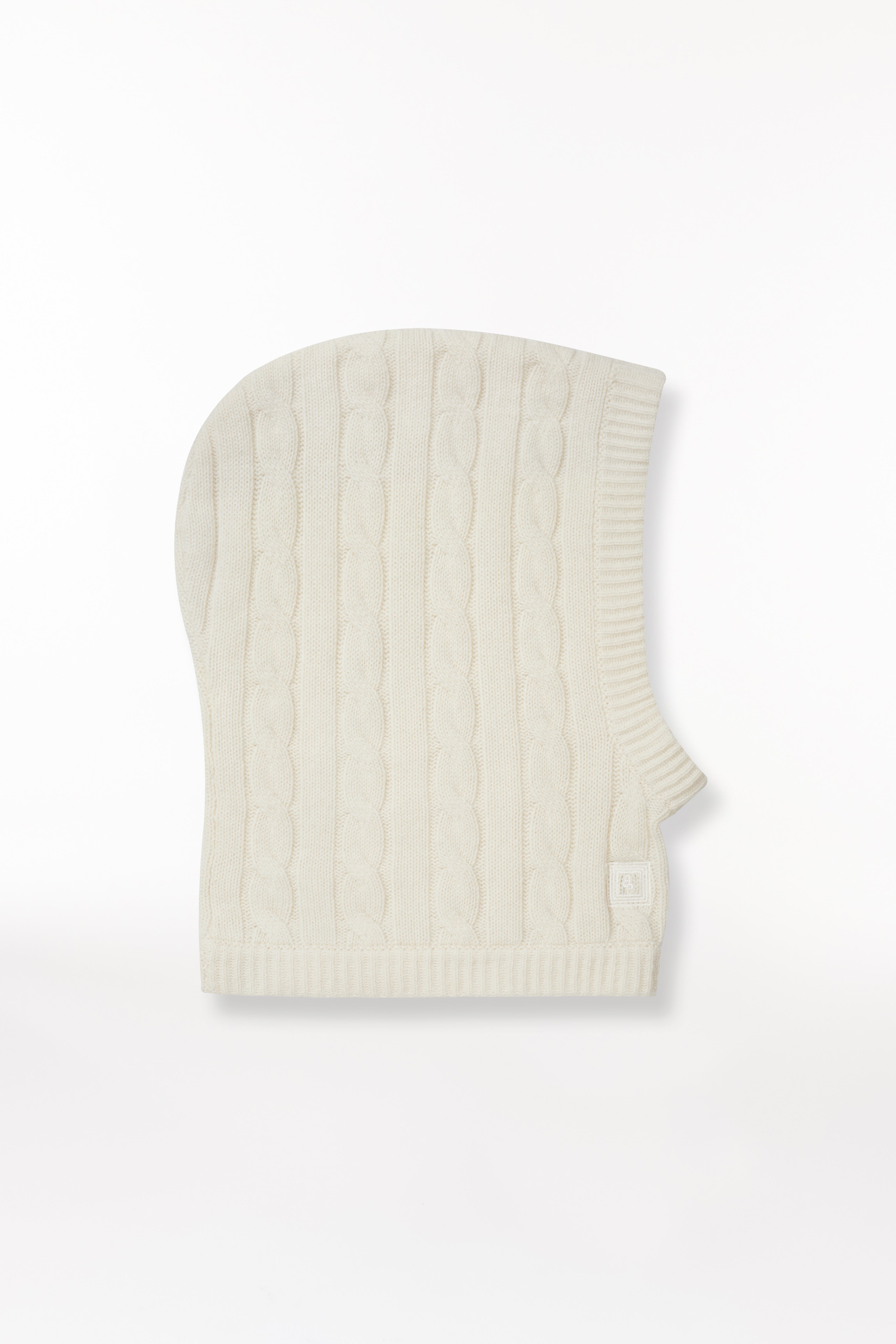 Cashmere Hood Cable Knit Off-White 