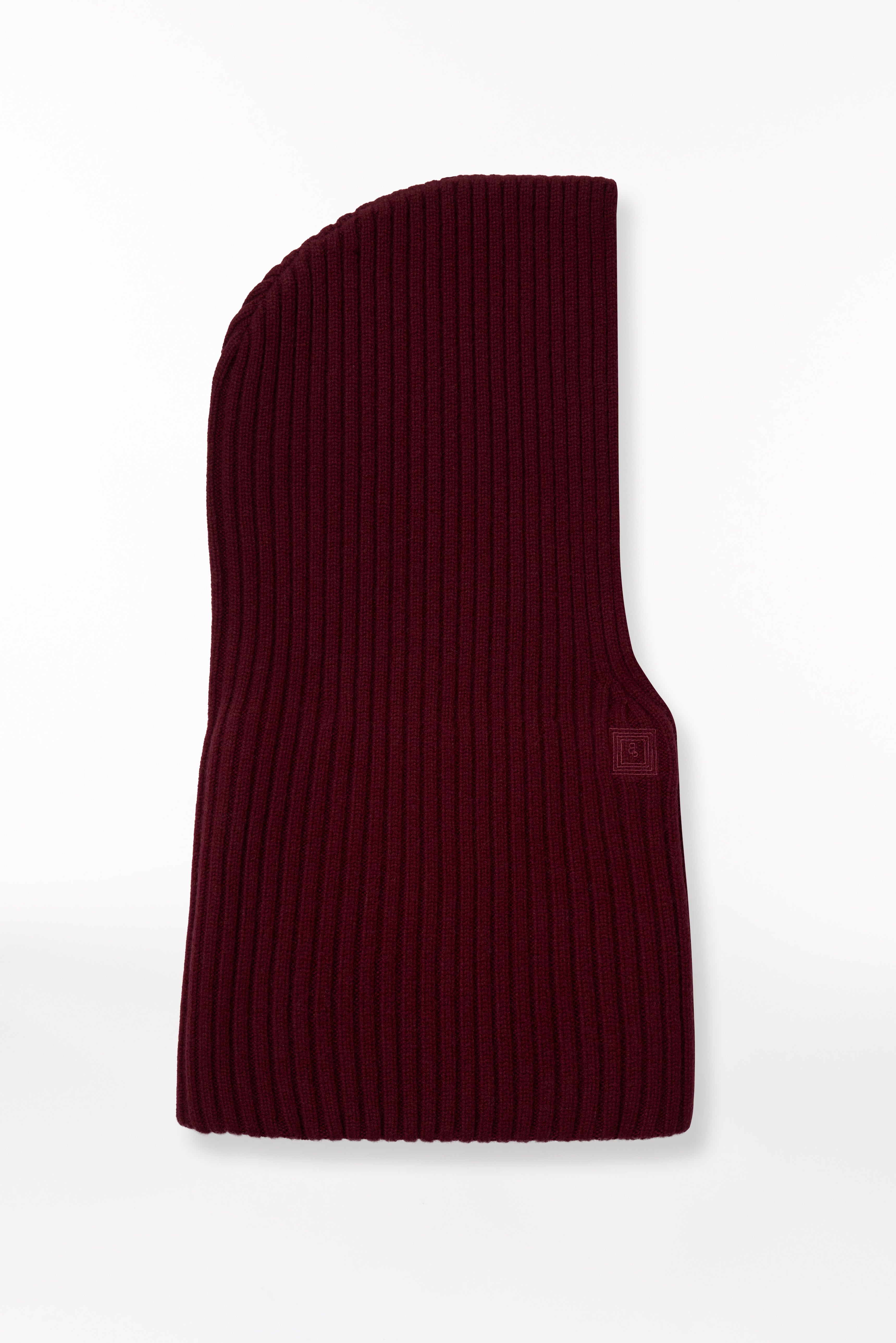 Cashmere Hood Rib Knit Bordeaux