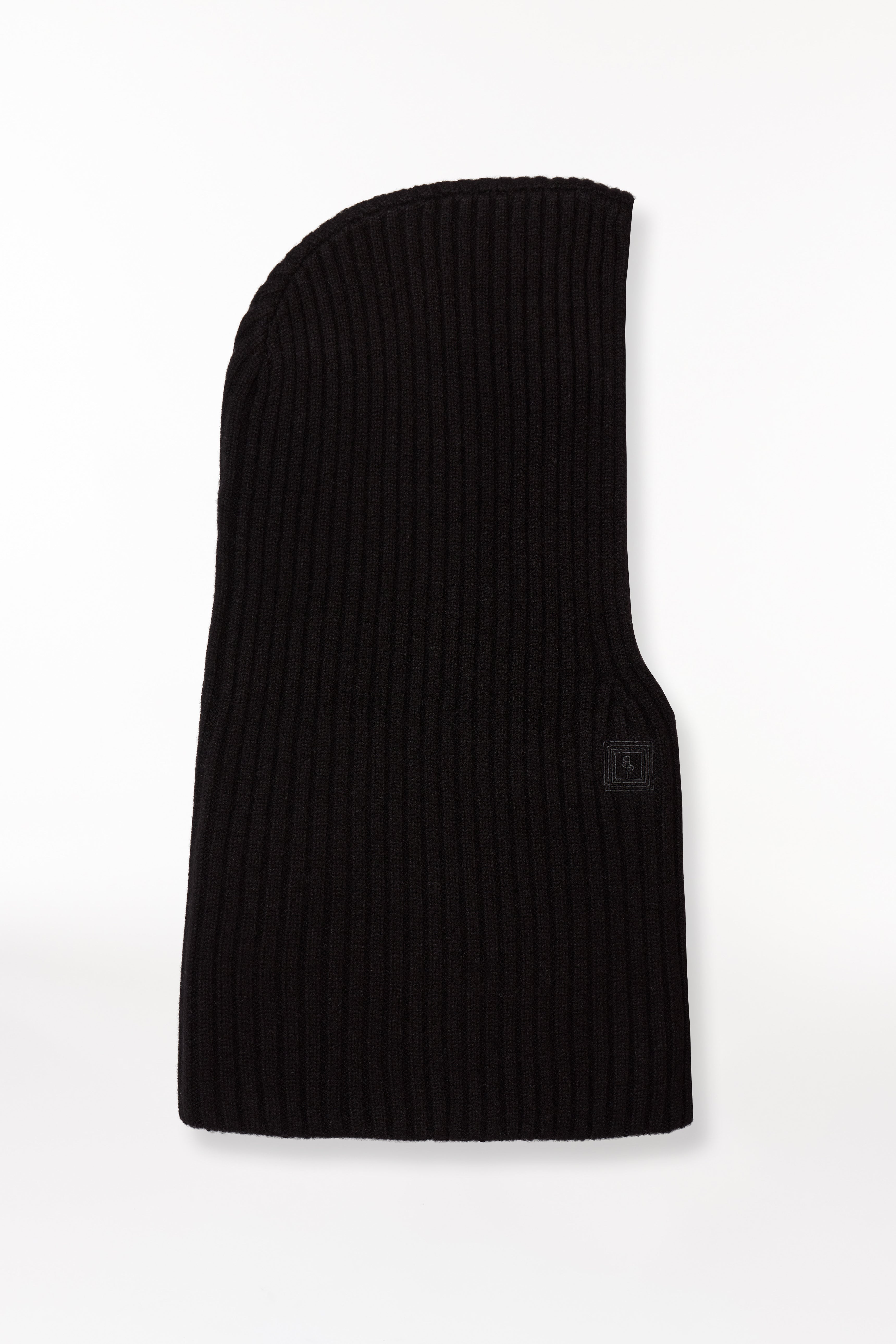 Cashmere Hood Rib Knit Black 