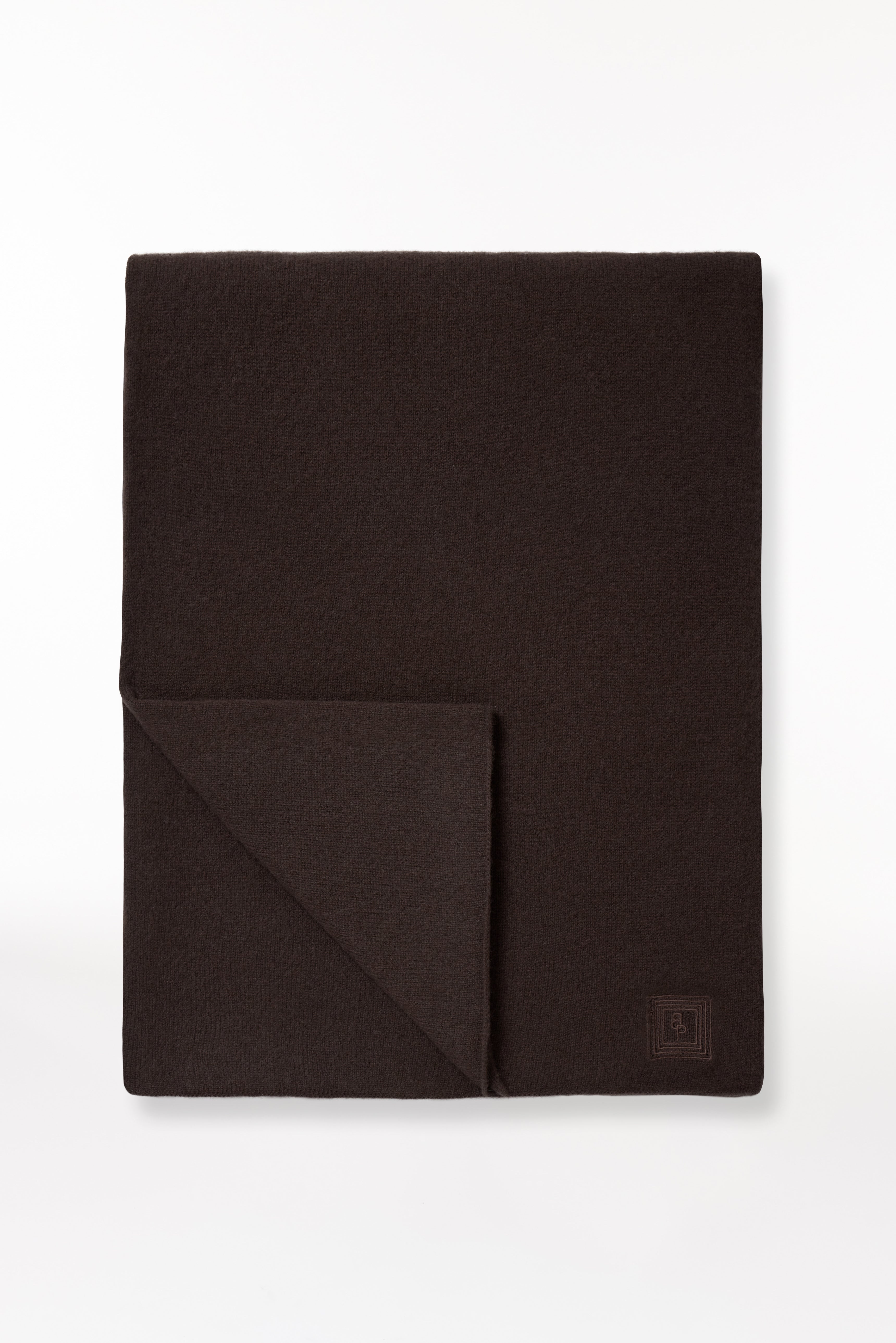 Cashmere Scarf Fine Knit Chocolate 
