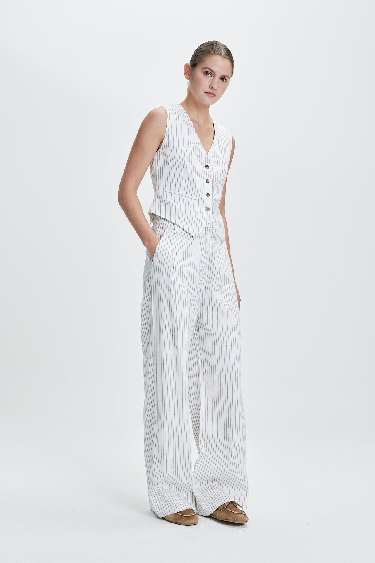 Leni Vest Off-White Stripes