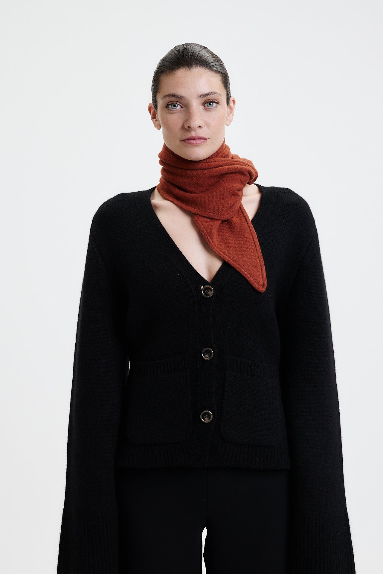 Kaschmir Bandeau Fine Knit Burnt Orange