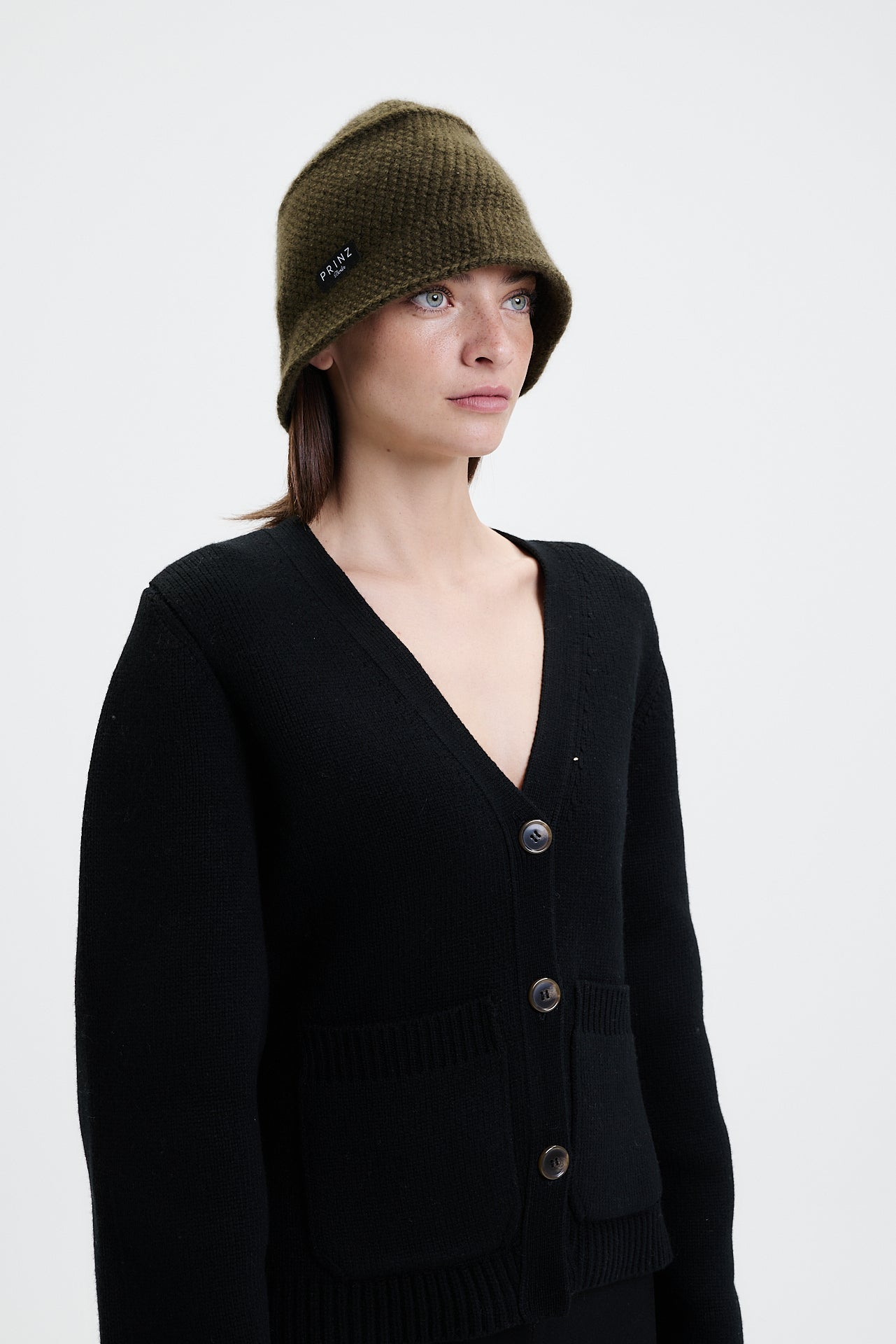 Cashmere Bucket Hat Hand Crochet Green