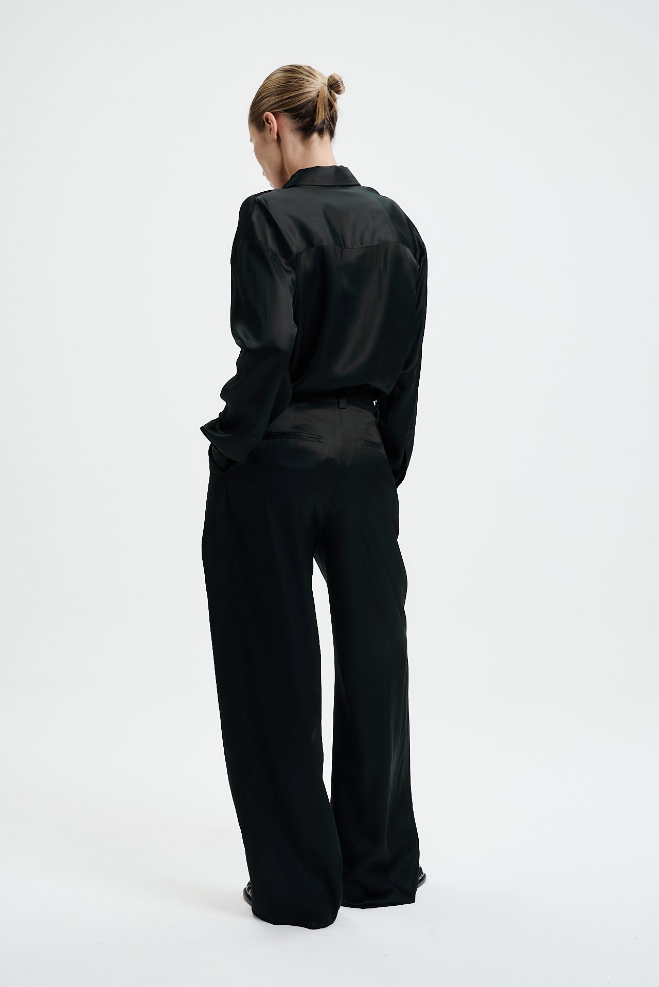 Pleated Trousers Soft Touch Black