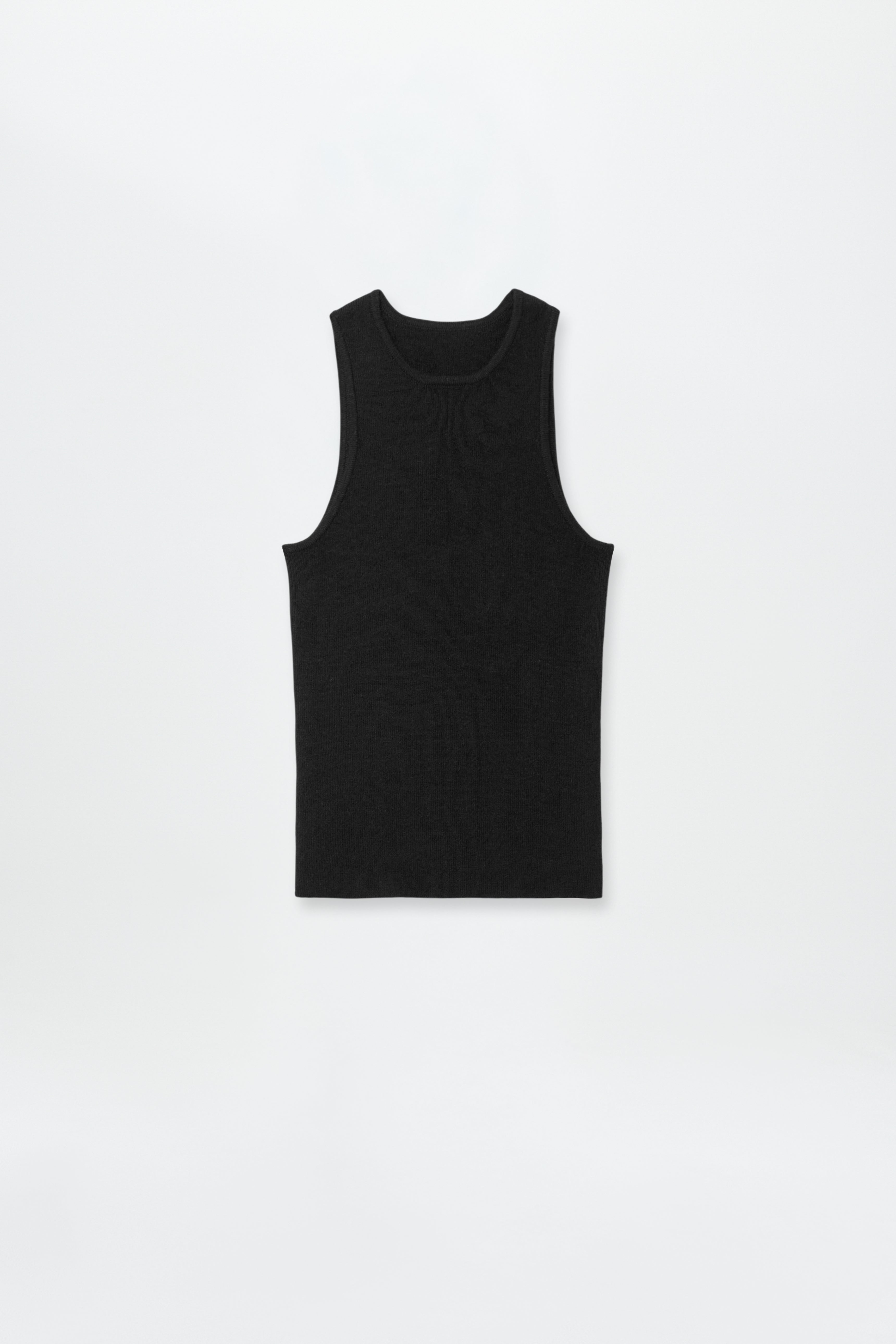 Rib Tank Top Black