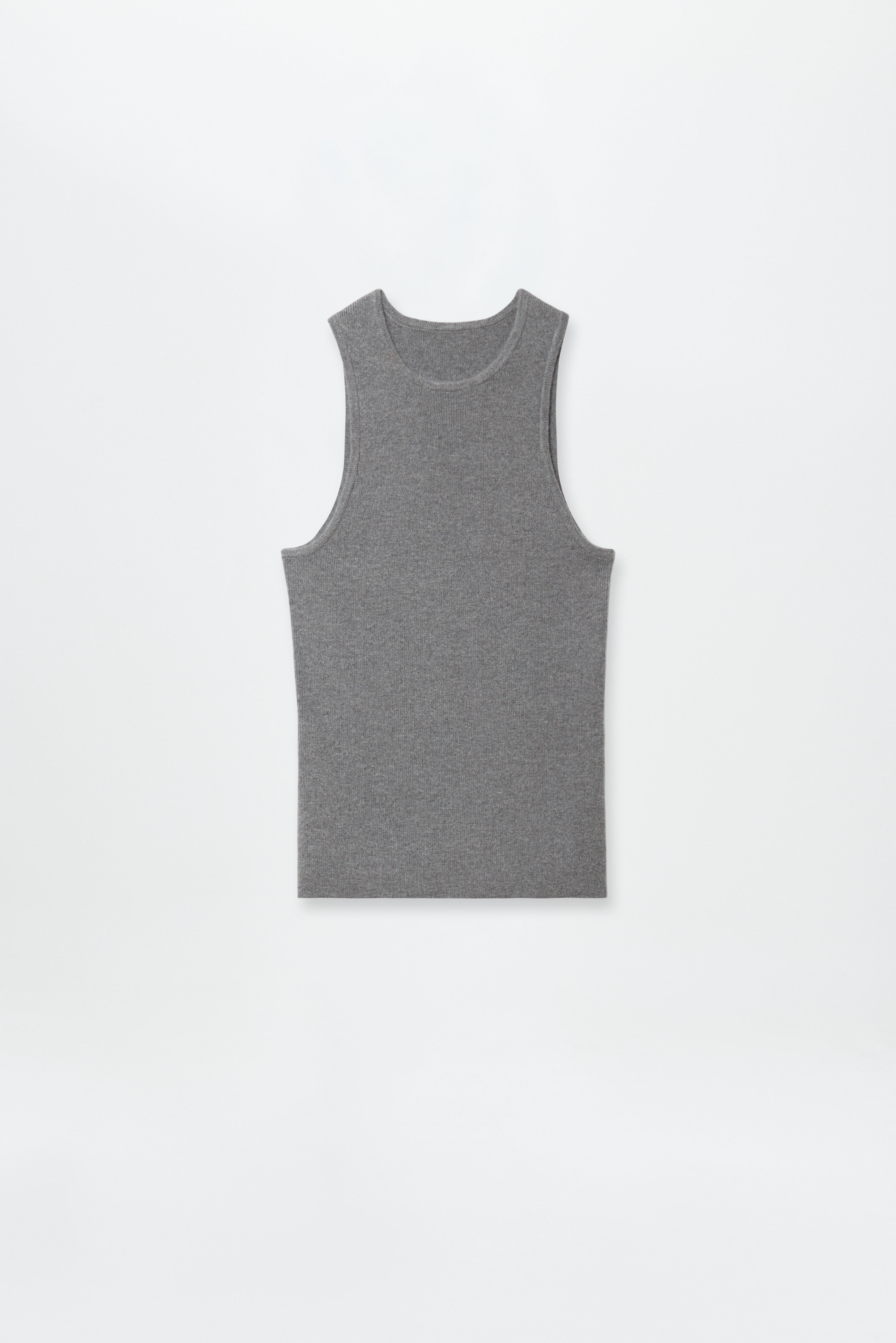 Rib Tank Top Grey