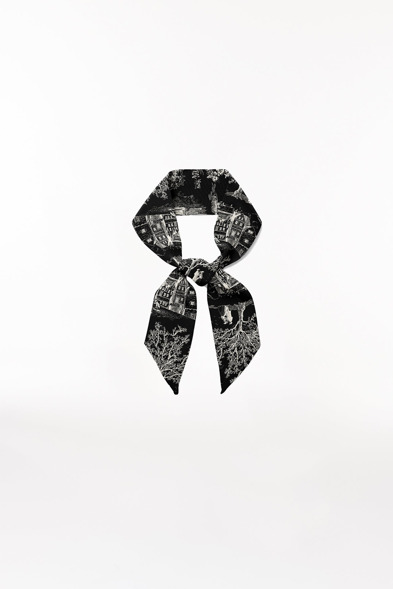 Seidenbandeau Toile Valentine Schwarz