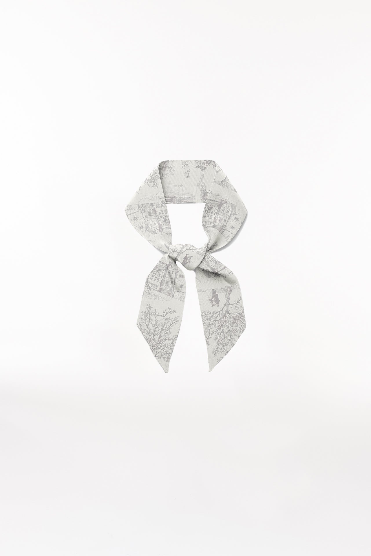 Seidenbandeau Toile Valentine Grau
