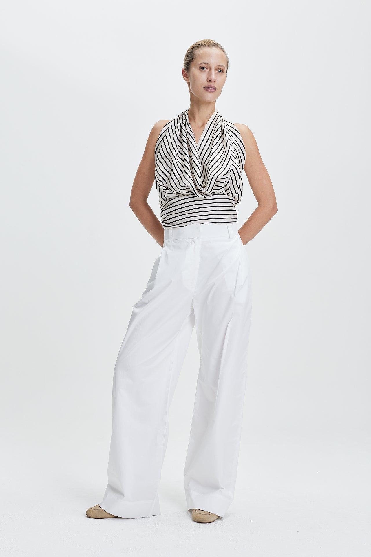 Silk Scarf Squares 123 Off-White