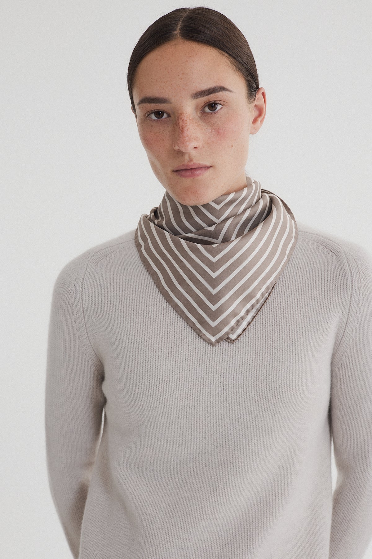 Squares Scarf 70 Mocha