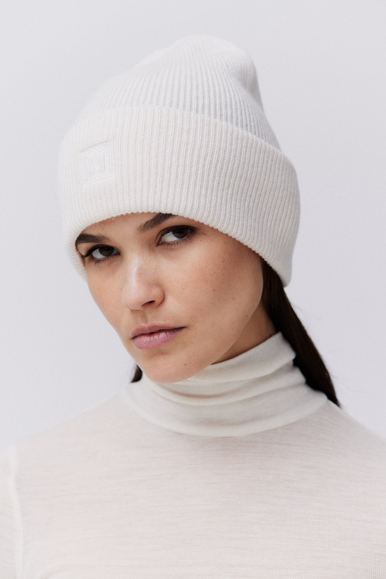 Kaschmir Beanie Classic Knit Off-White