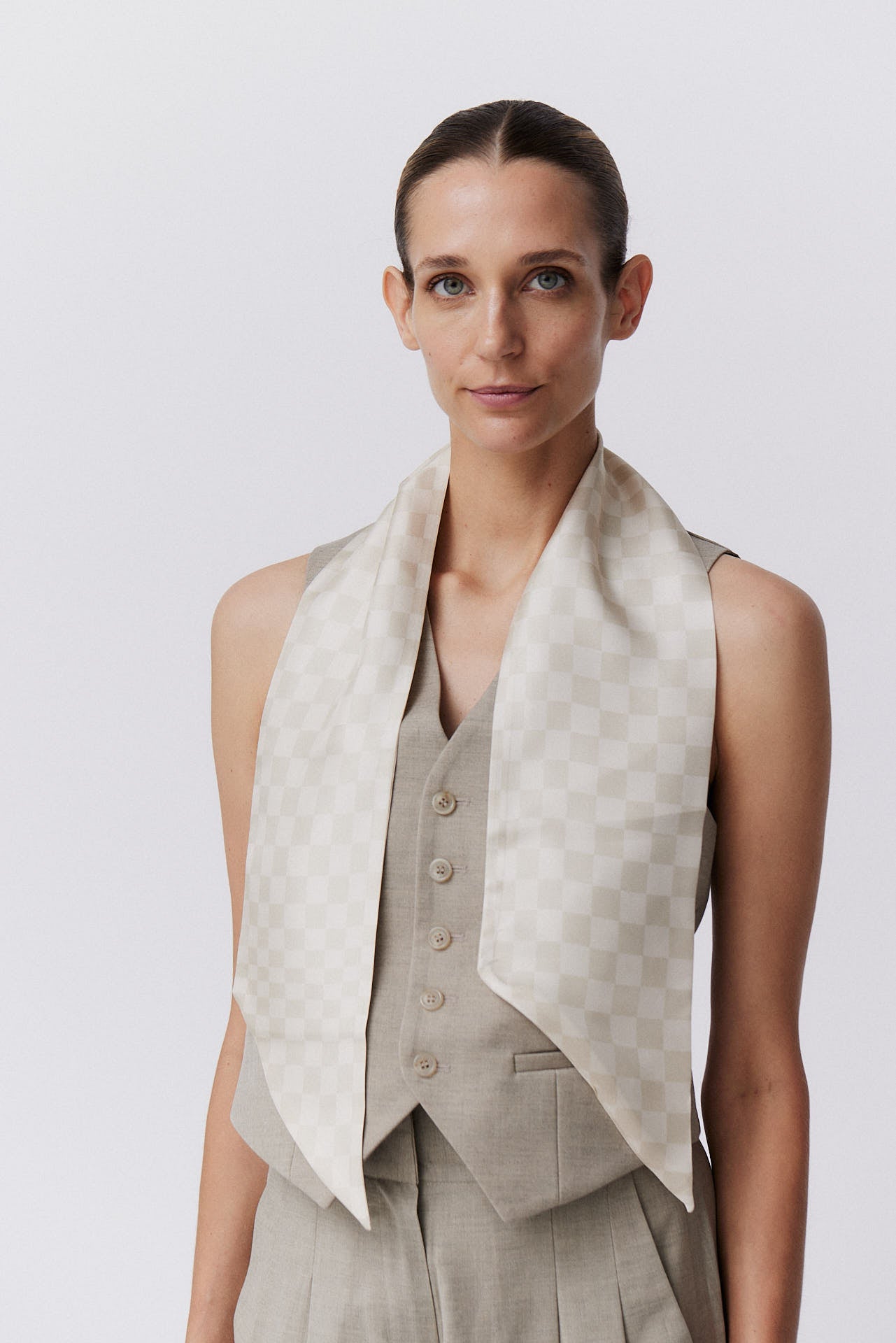 Seidenbandeau Illusion Off-White