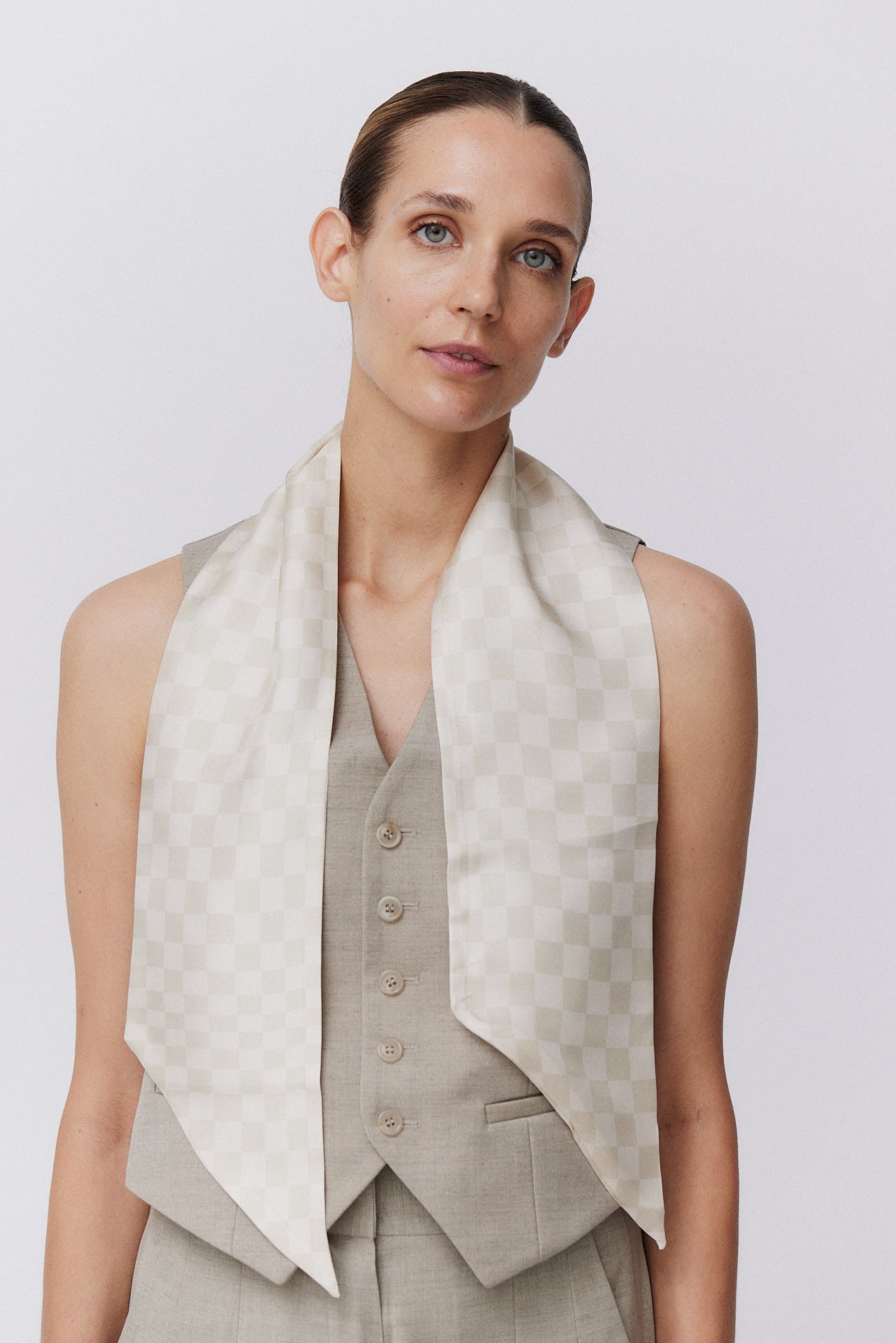 Seidenbandeau Illusion Off-White
