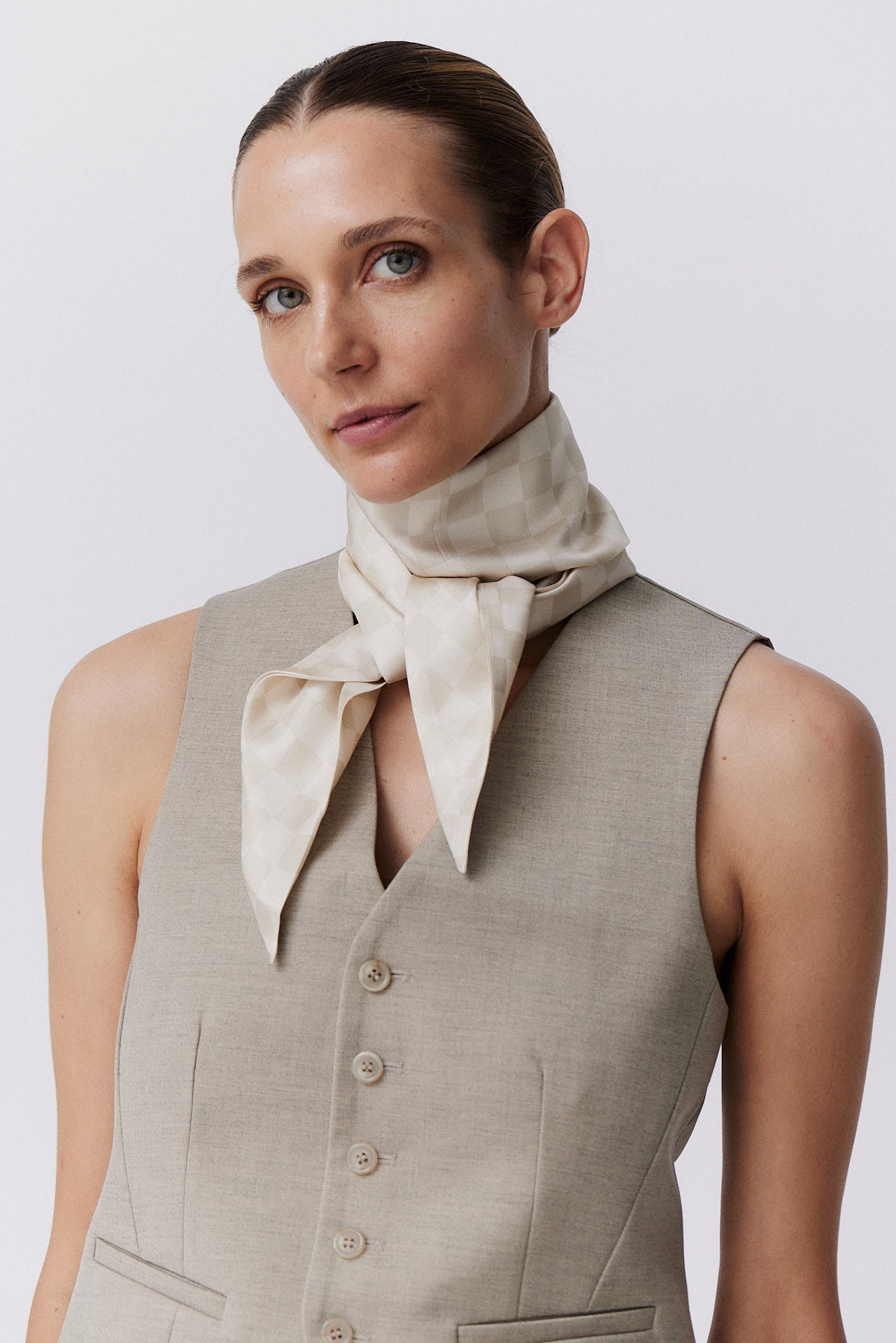 Seidenbandeau Illusion Off-White