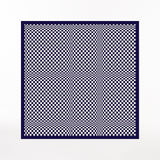 Silk Scarf Illusion in Marine Blue 123x123