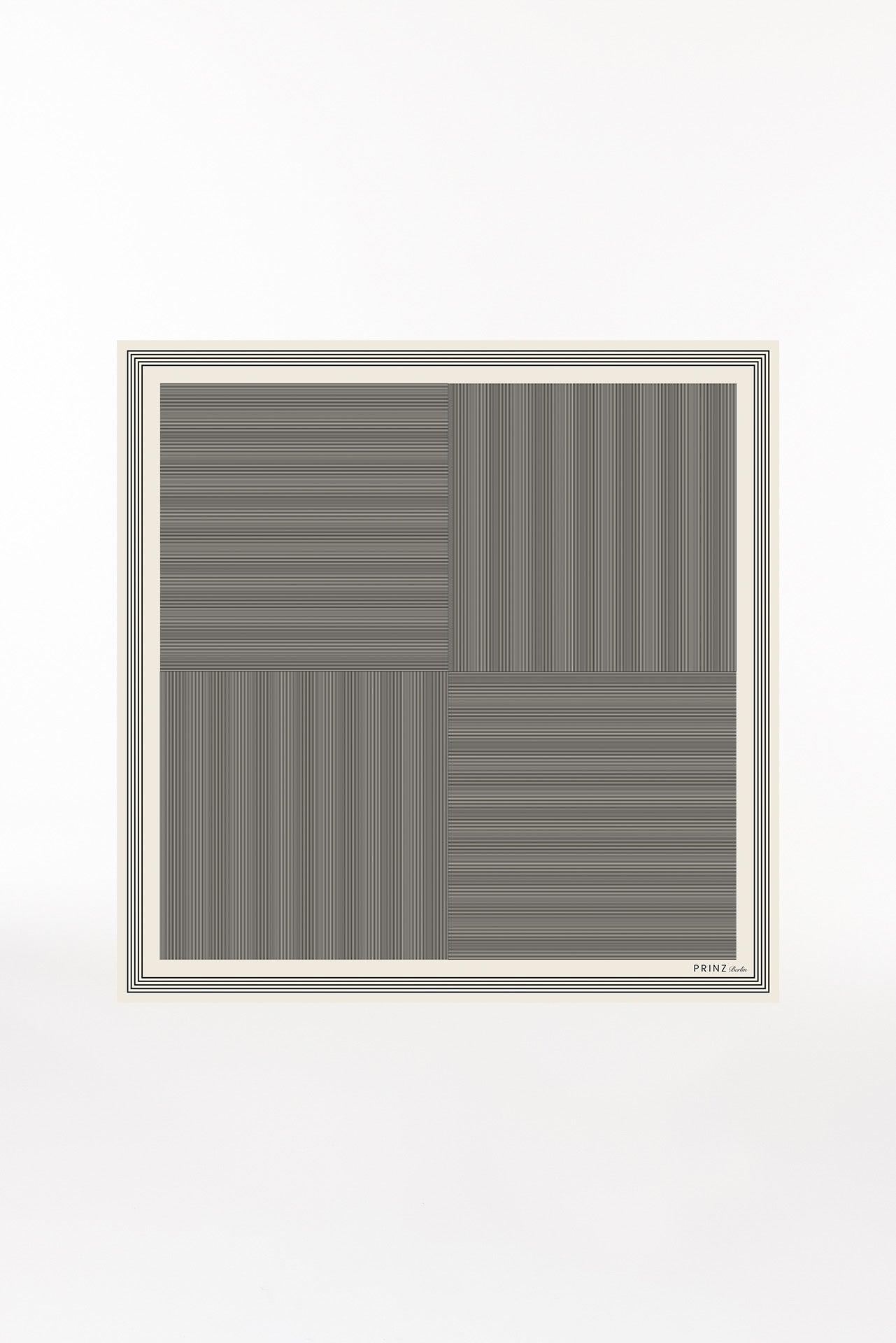 Silk Scarf Stripes 123 Off-White