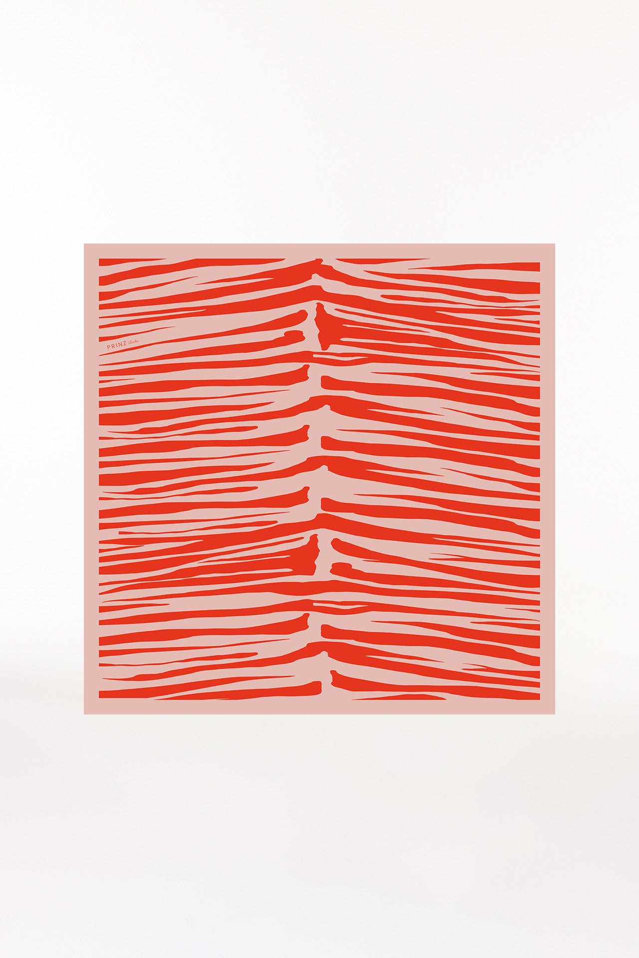 Silk Scarf Zebra 123 Red