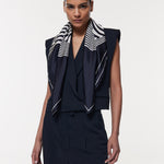 Seidentuch 90x90 Swirl Schwarz Prinz Berlin Lookbook