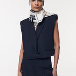 Seidentuch 90x90 Swirl Off-White Prinz Berlin Lookbook