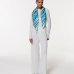 Seidentuch 90x90 Petrol Prinz Berlin Lookbook