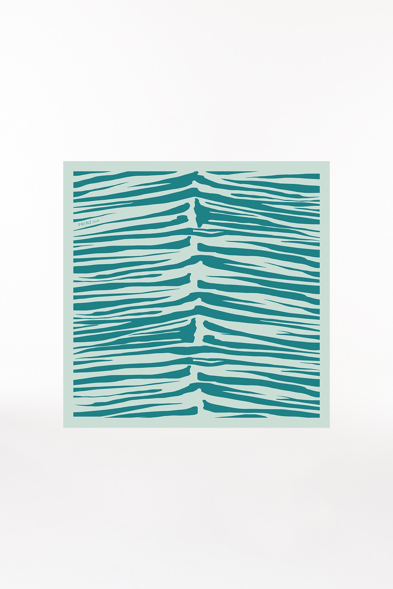 Silk Scarf Zebra 90 Petrol