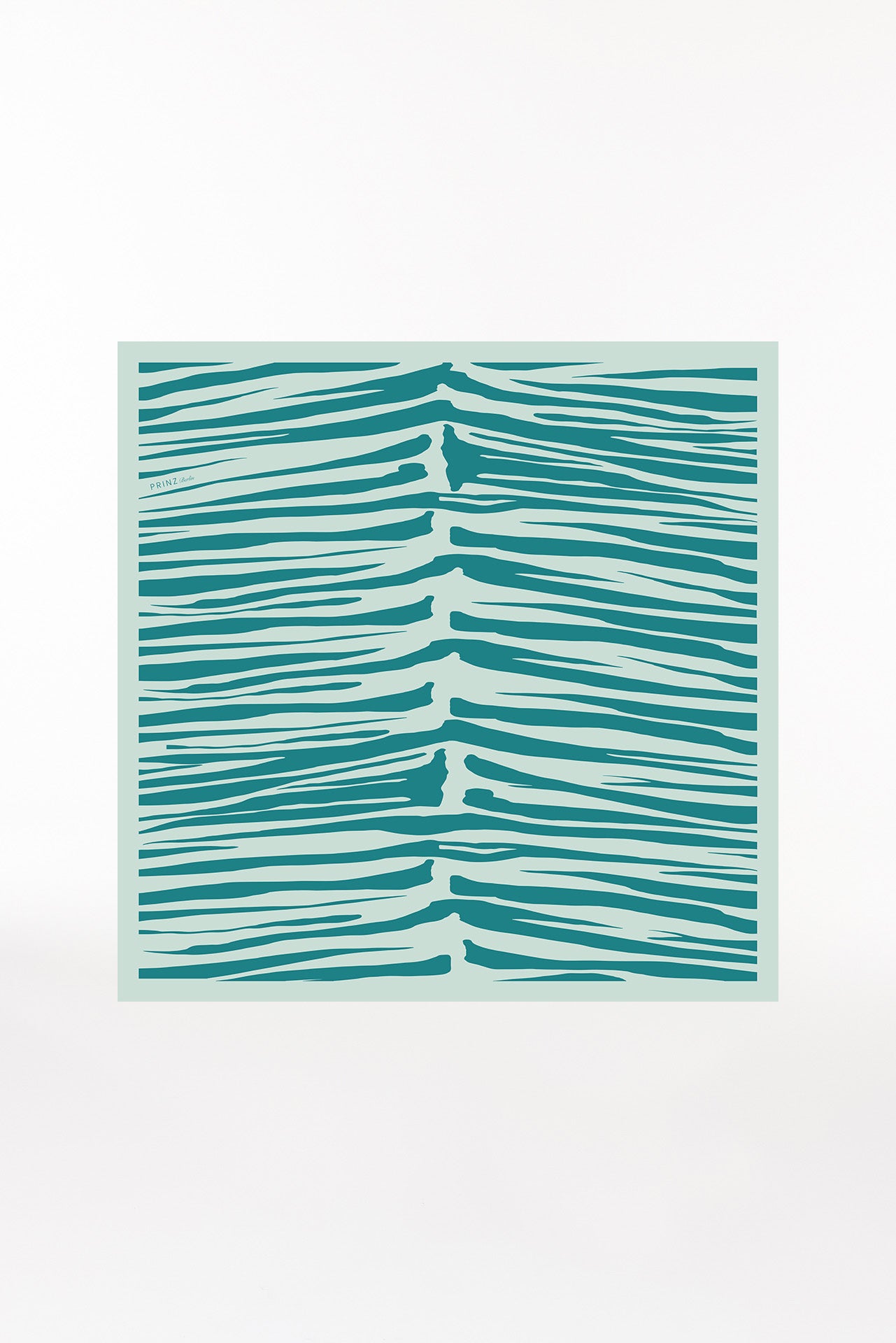 Seidentuch 123x123 Zebra Petrol Prinz Berlin Produktbild