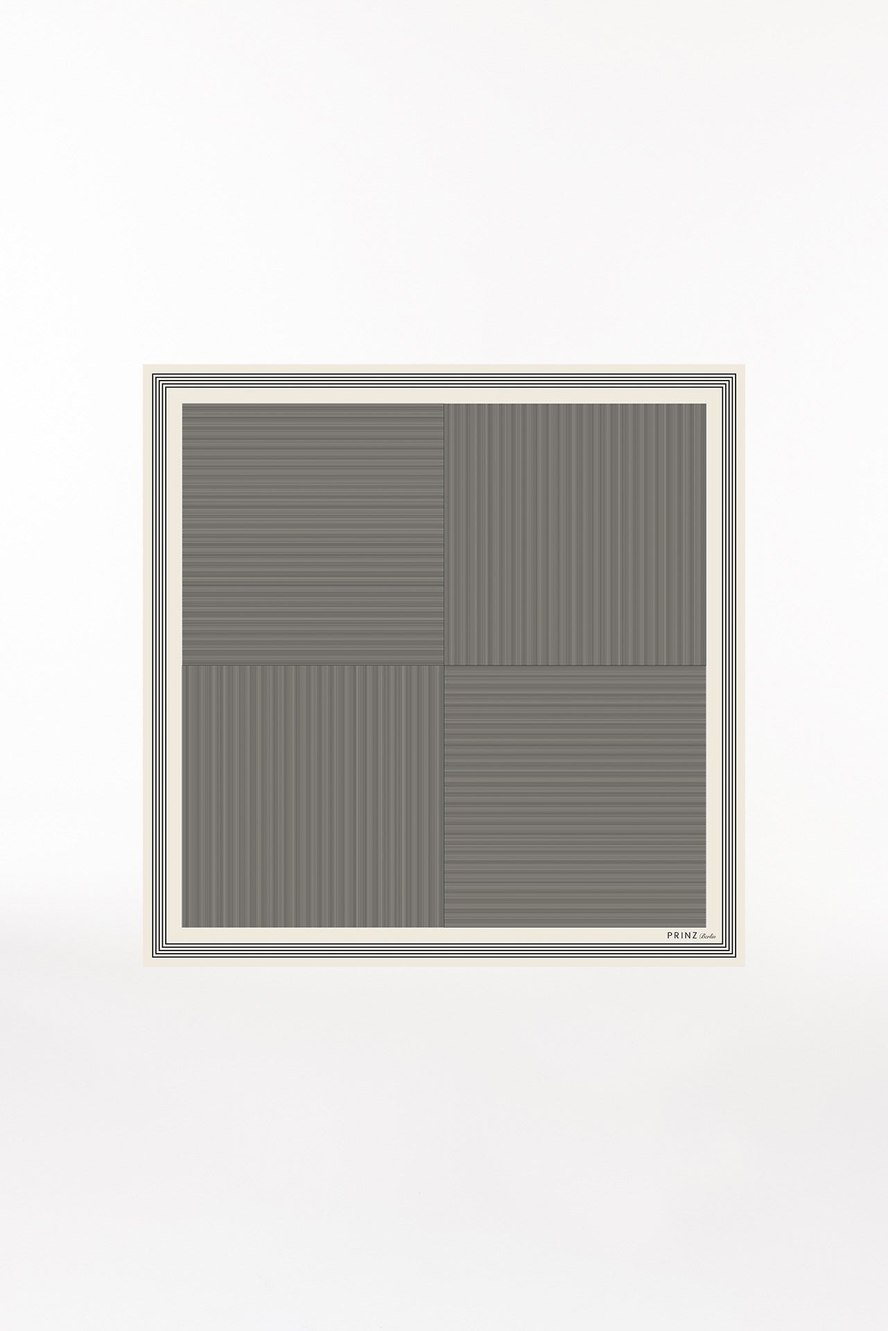 Seidentuch 90x90 Stripes Off-White Prinz Berlin Produktbild