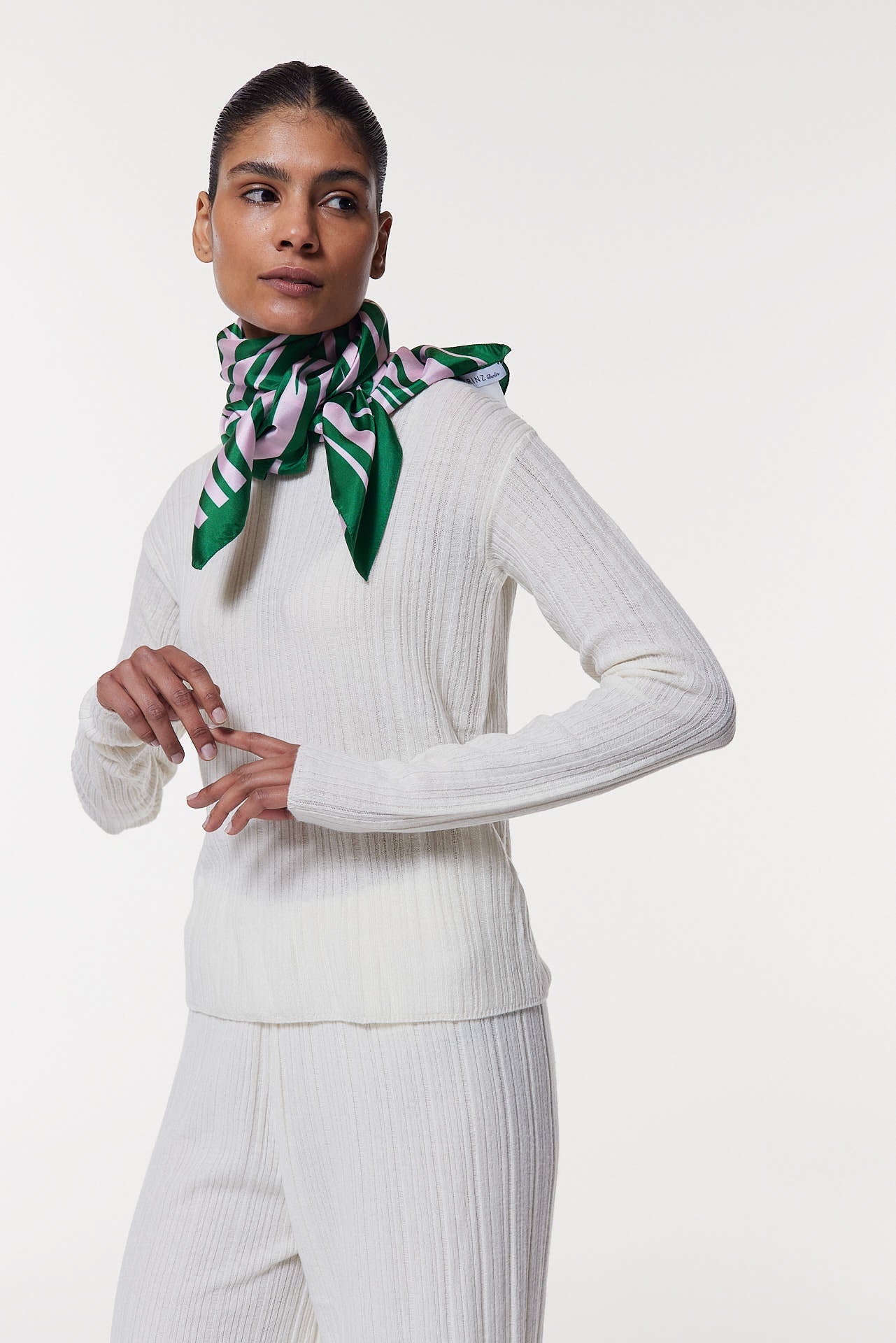 Seidentuch 90x90 Zebra Grün Prinz Berlin Lookbook